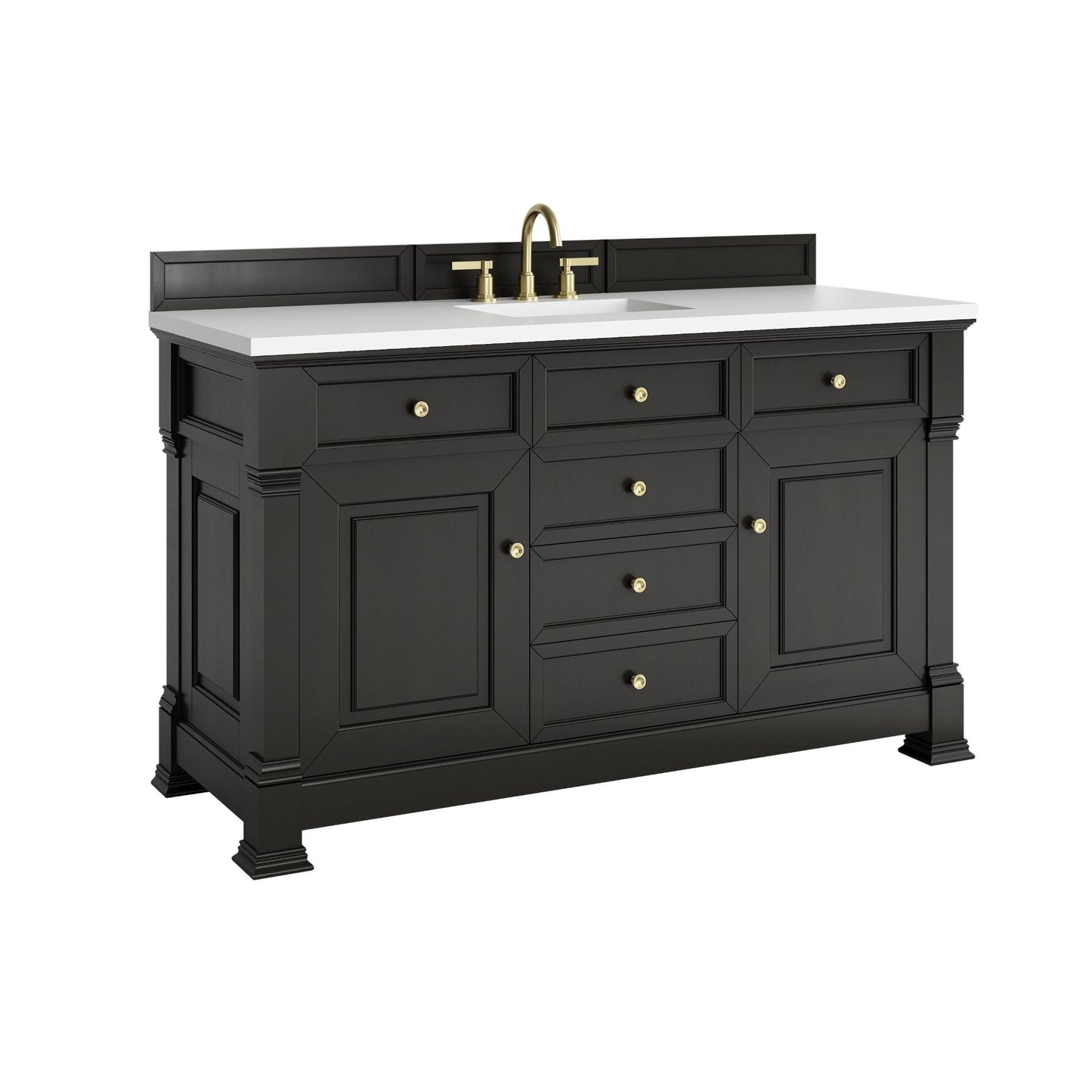 
                  
                    Brookfield 60" Single Vanity in Black Onyx Single Bathroom Vanity James Martin Vanities 
                  
                