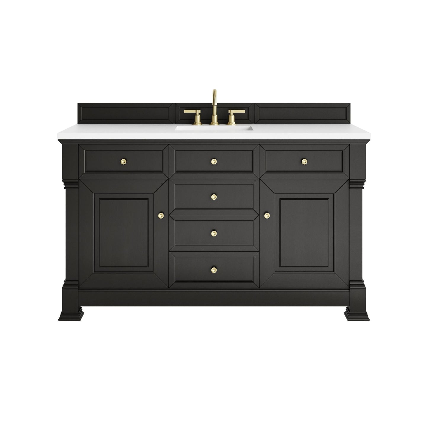 
                  
                    Brookfield 60" Single Vanity in Black Onyx Single Bathroom Vanity James Martin Vanities 
                  
                