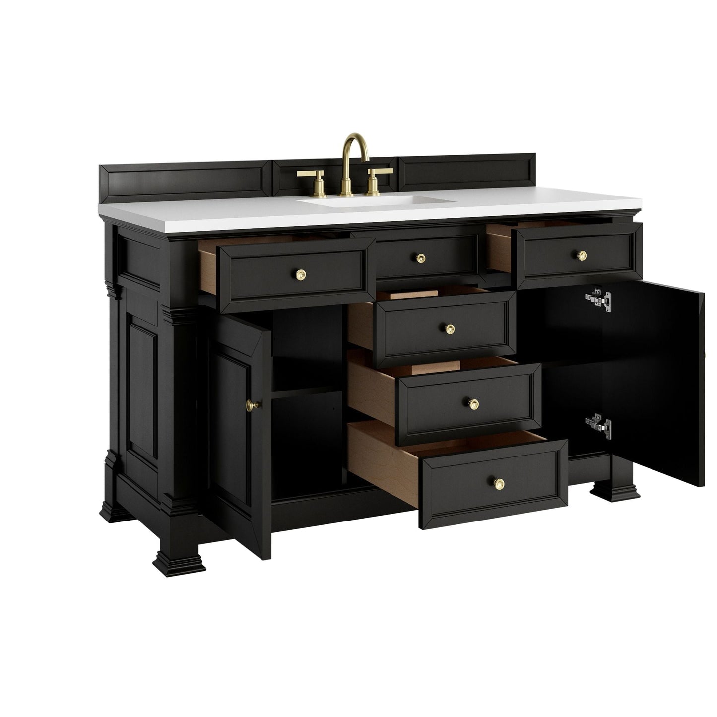 
                  
                    Brookfield 60" Single Vanity in Black Onyx Single Bathroom Vanity James Martin Vanities 
                  
                