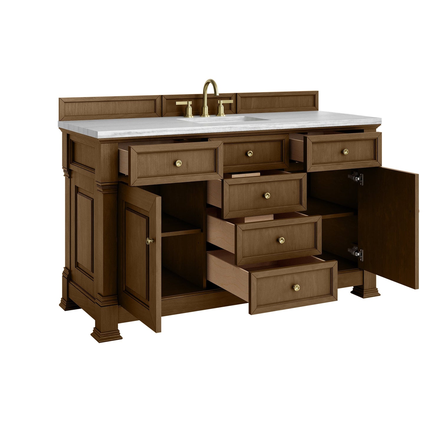 
                  
                    Brookfield 60" Single Vanity in Honey Oak Single Bathroom Vanity James Martin Vanities 
                  
                