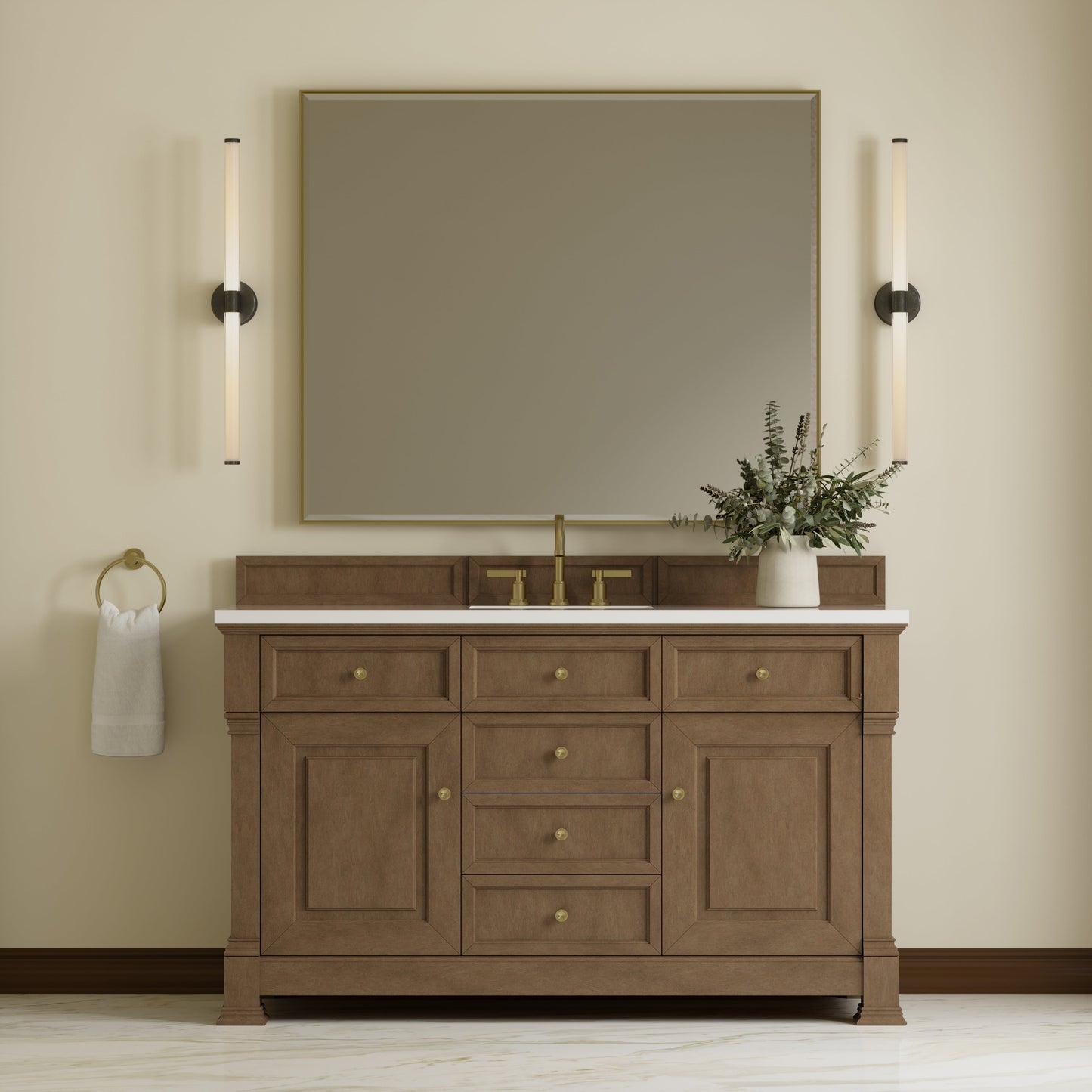 
                  
                    Brookfield 60" Single Vanity in Pecan Single Bathroom Vanity James Martin Vanities 
                  
                