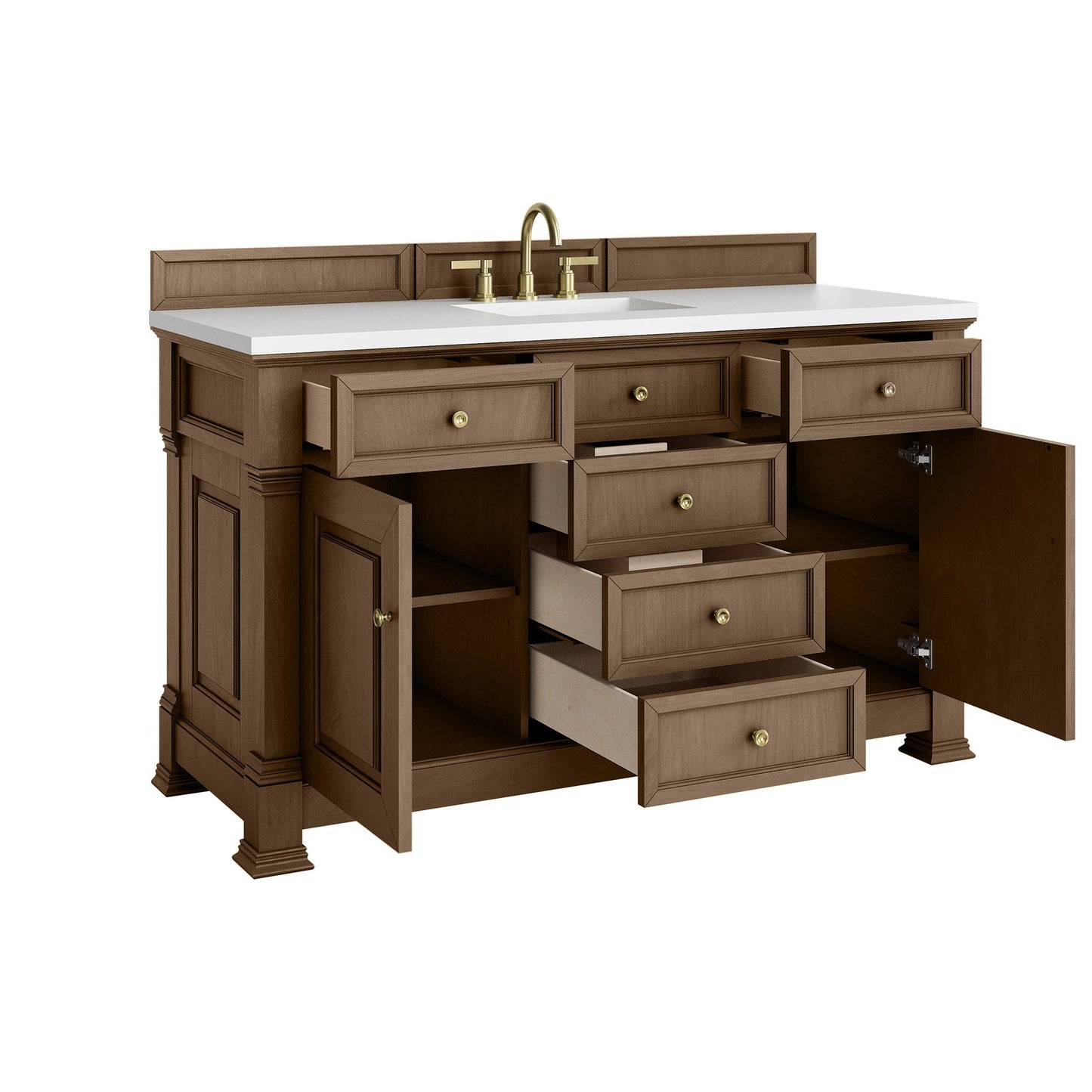 
                  
                    Brookfield 60" Single Vanity in Pecan Single Bathroom Vanity James Martin Vanities 
                  
                