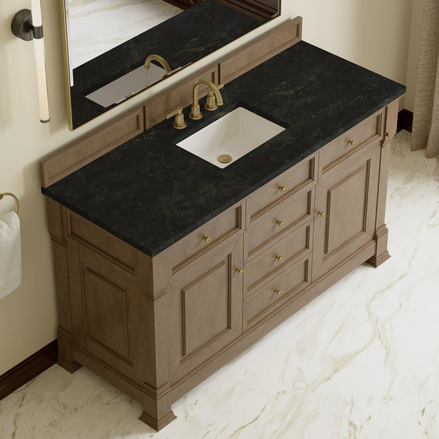 
                  
                    Brookfield 60" Single Vanity in Pecan Single Bathroom Vanity James Martin Vanities Phantome Eclos 
                  
                