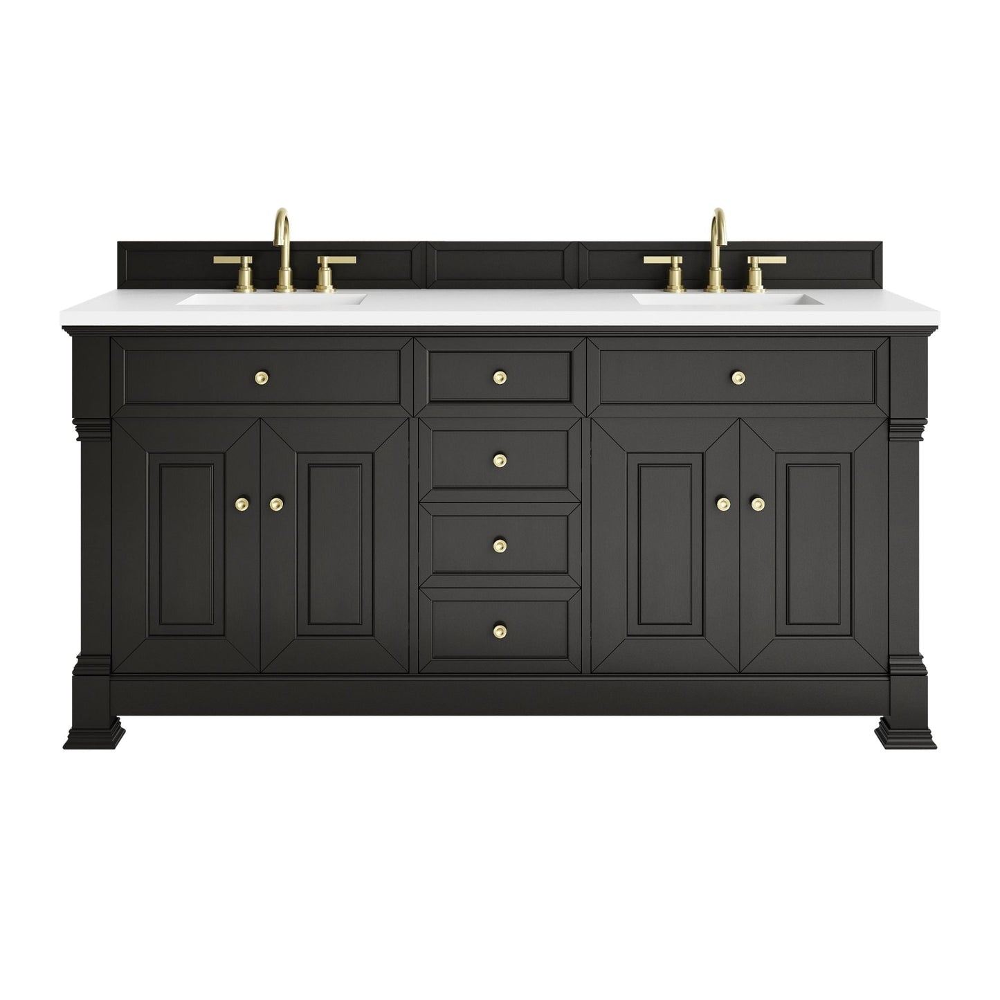 
                  
                    Brookfield 72" Double Vanity in Black Onyx Double Bathroom Vanity James Martin Vanities 
                  
                