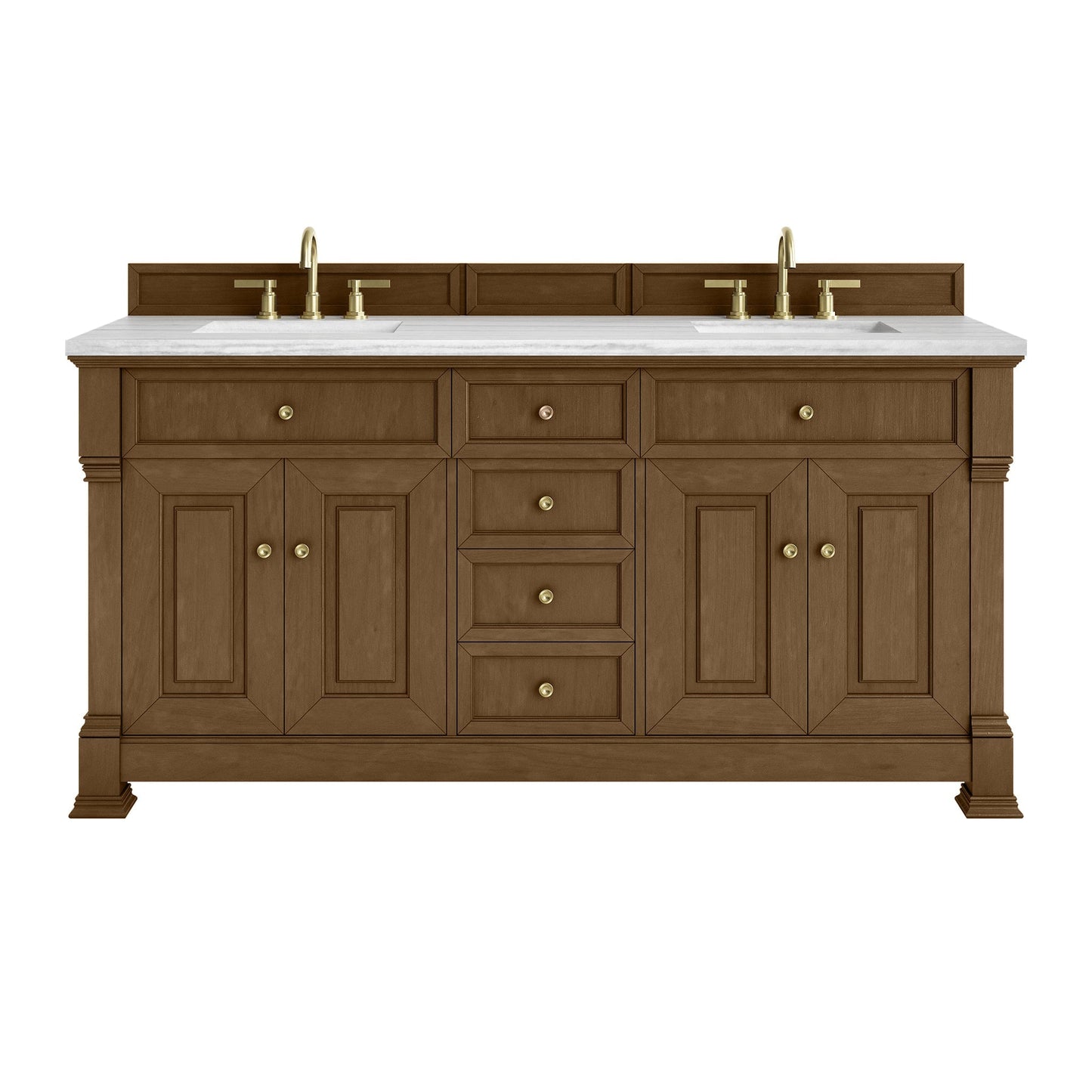 
                  
                    Brookfield 72" Double Vanity in Honey Oak Double Bathroom Vanity James Martin Vanities 
                  
                