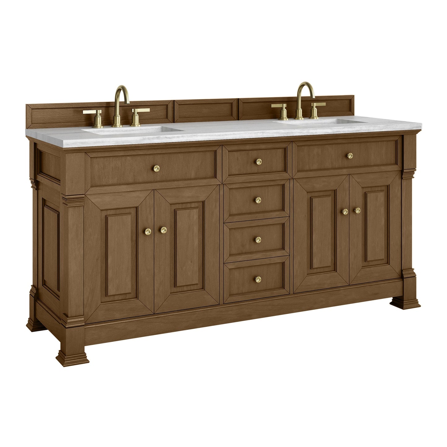 
                  
                    Brookfield 72" Double Vanity in Honey Oak Double Bathroom Vanity James Martin Vanities 
                  
                