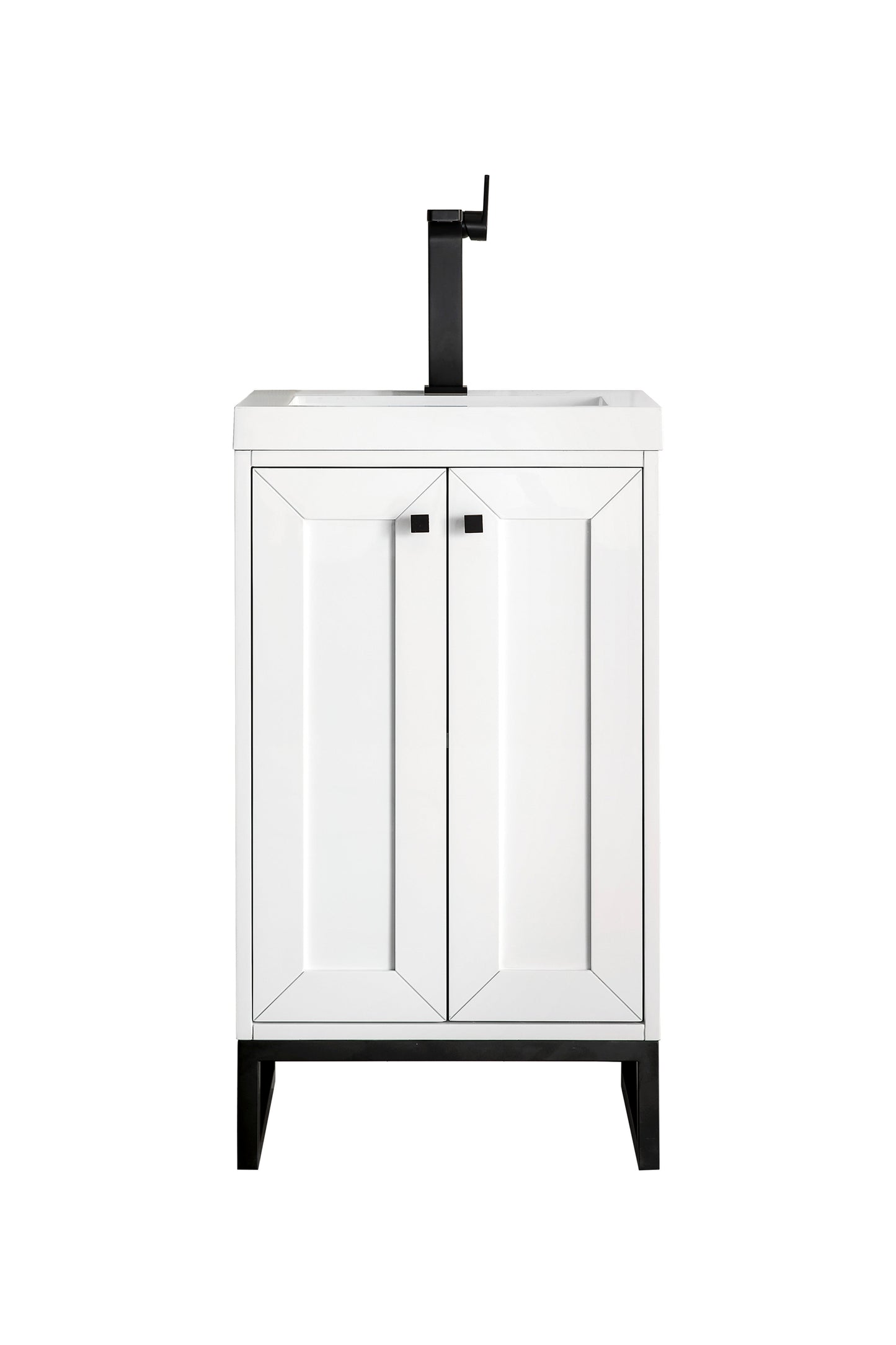 
                  
                    Chianti 20" Single Vanity in Glossy White Single Bathroom Vanity James Martin Vanities Matte Black 
                  
                