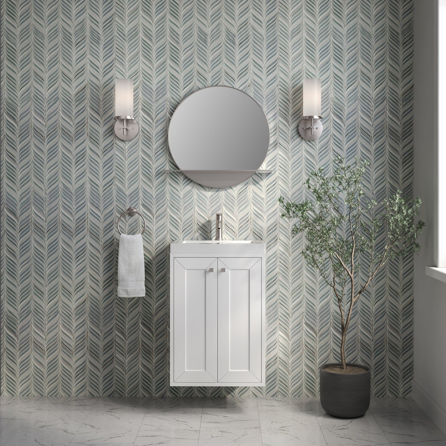 
                  
                    Chianti 20" Single Vanity in Glossy White Single Bathroom Vanity James Martin Vanities Select Your Base 
                  
                