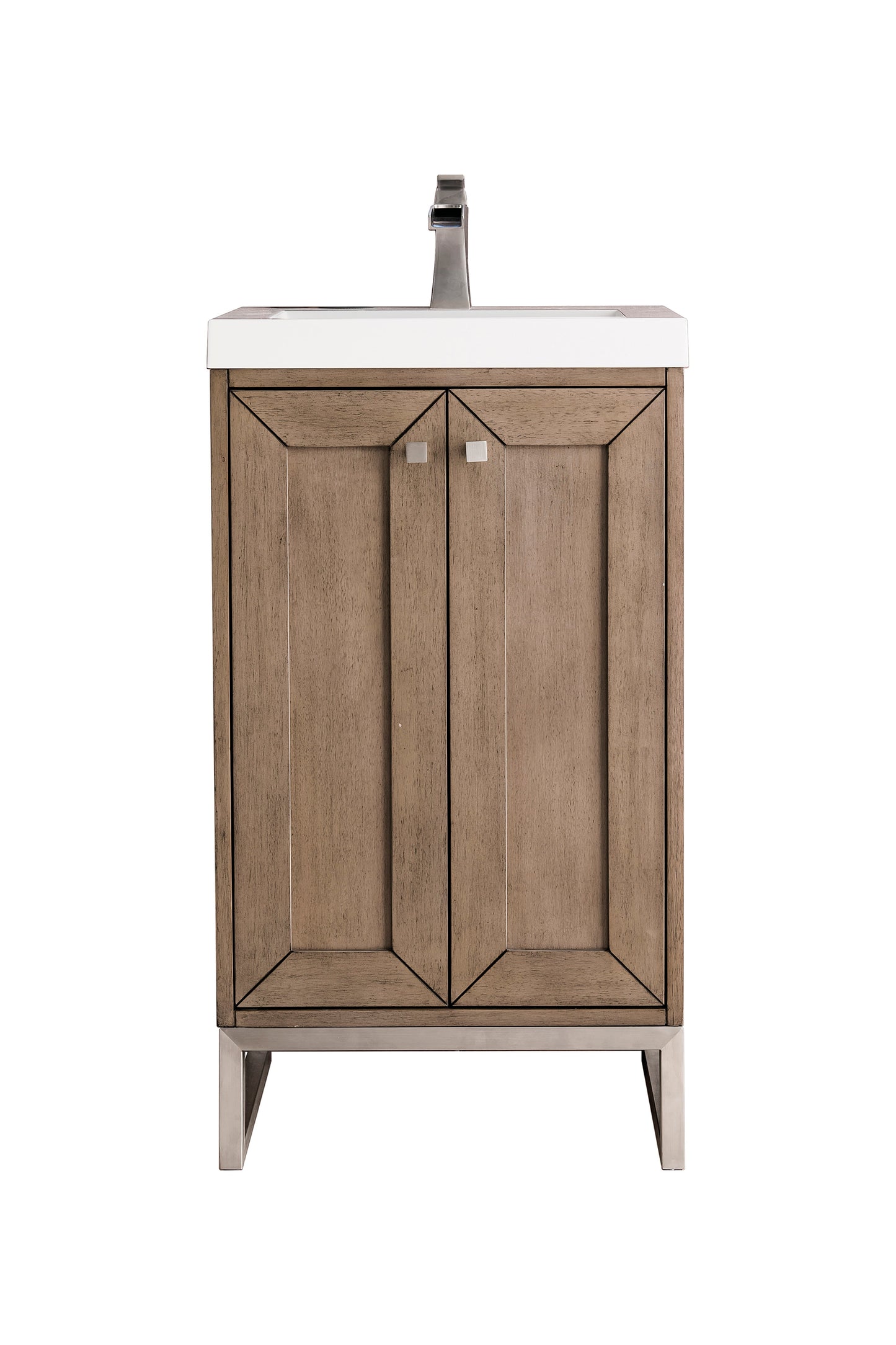 
                  
                    Chianti 20" Single Vanity in Whitewashed Walnut Single Bathroom Vanity James Martin Vanities Brushed Nickel 
                  
                