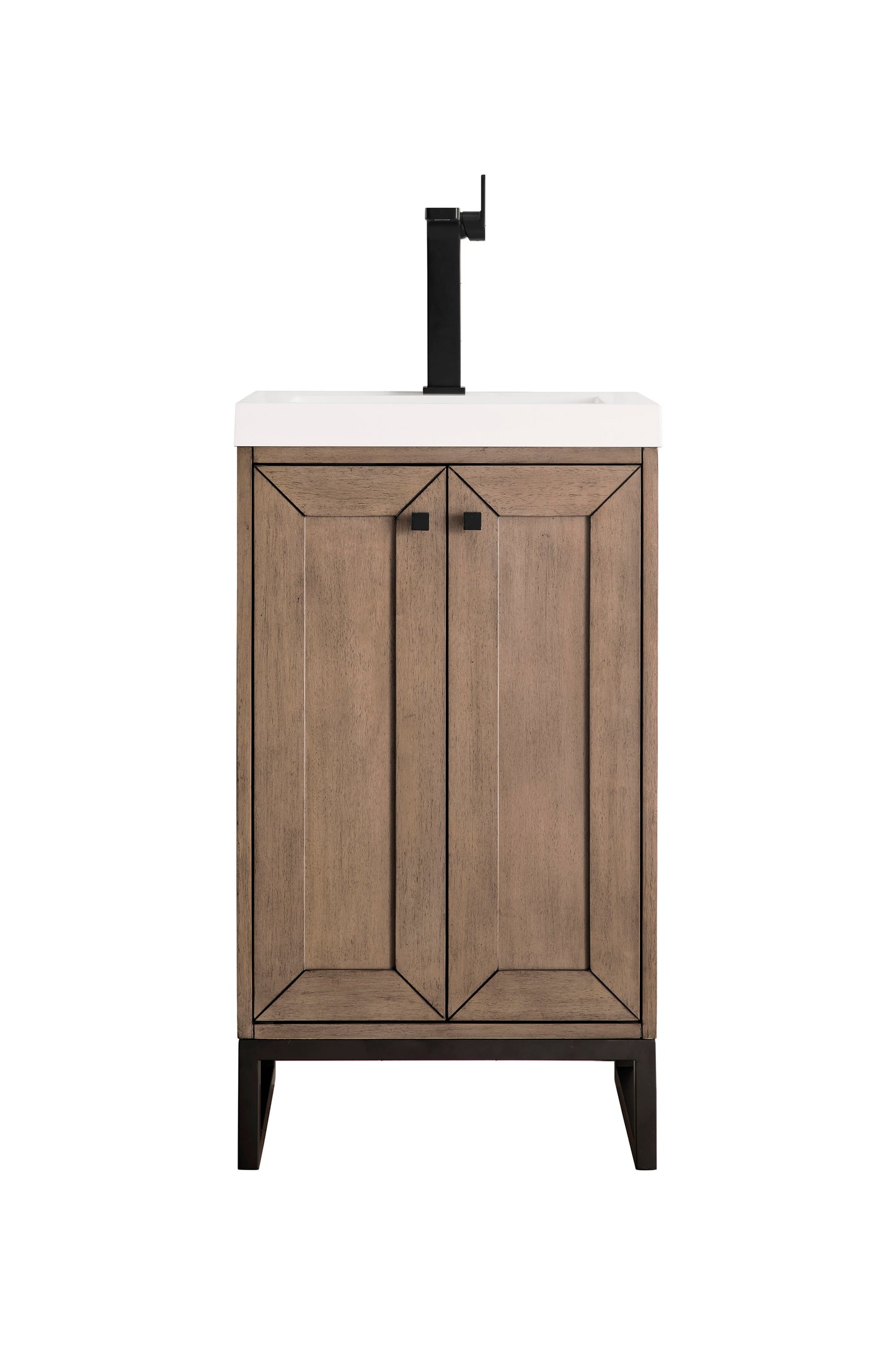 
                  
                    Chianti 20" Single Vanity in Whitewashed Walnut Single Bathroom Vanity James Martin Vanities Matte Black 
                  
                
