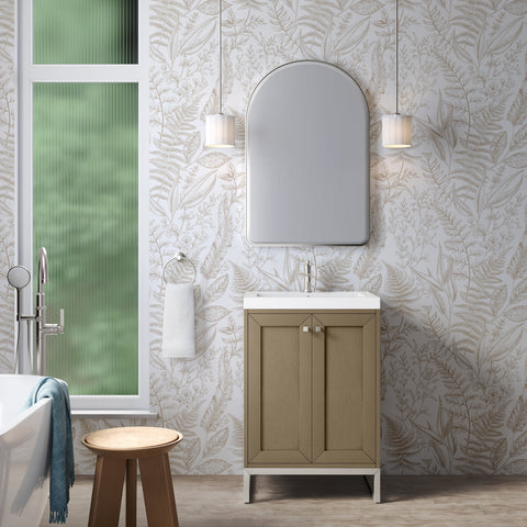 Chianti 24" Single Vanity in Walnut Whisper Single Bathroom Vanity James Martin Vanities Select Your Base 