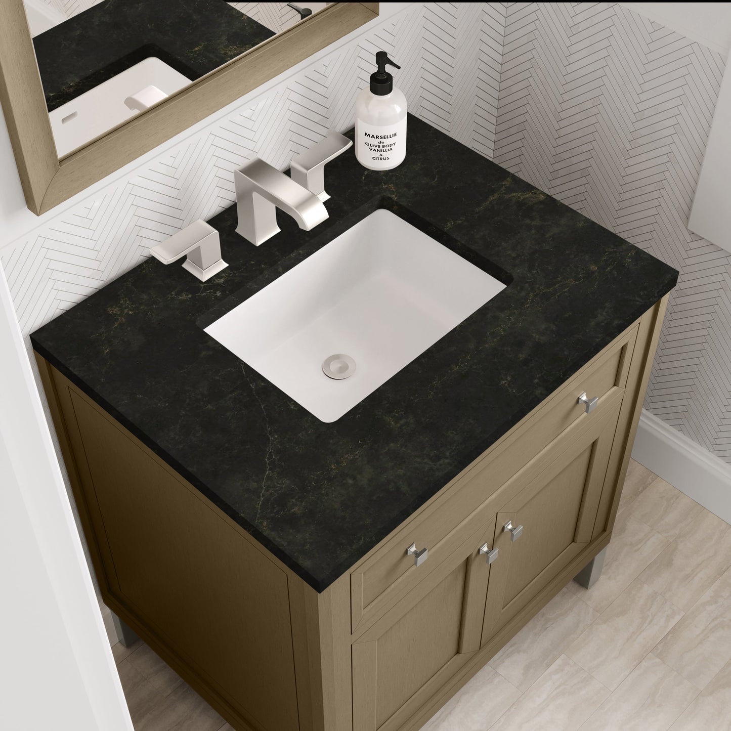 
                  
                    Chicago 30" Single Bathroom Vanity in Walnut Whisper Single Bathroom Vanity James Martin Vanities Phantome Eclos 
                  
                