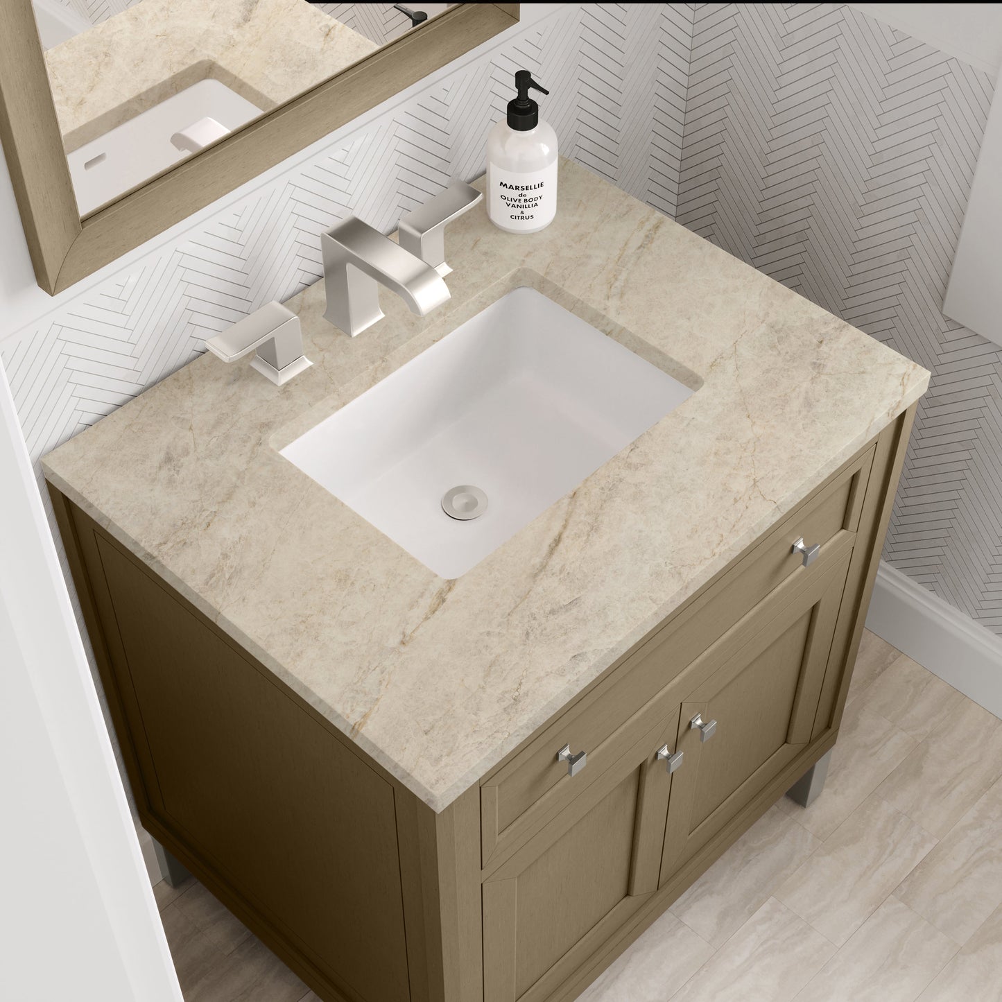 
                  
                    Chicago 30" Single Bathroom Vanity in Walnut Whisper Single Bathroom Vanity James Martin Vanities Tajnar Eclos 
                  
                