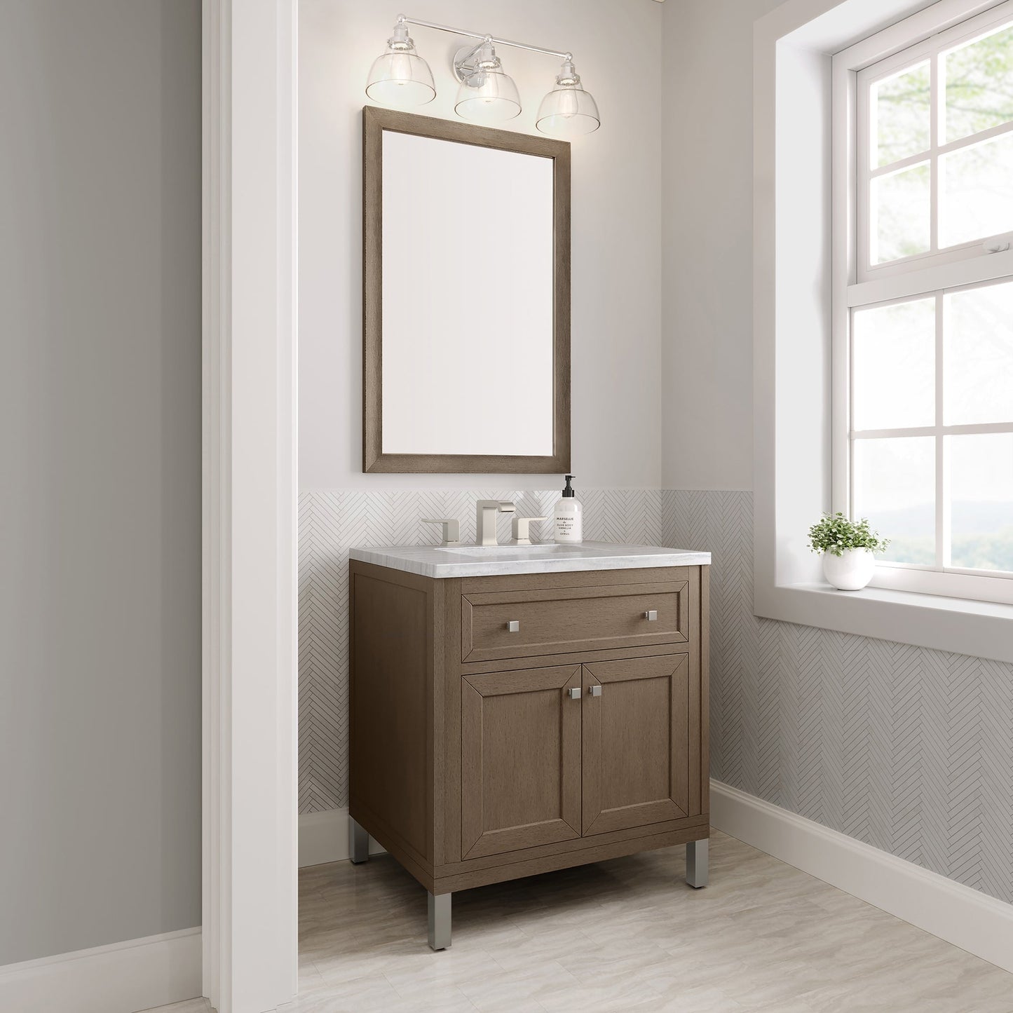 
                  
                    Chicago 30" Single Bathroom Vanity Whitewashed Walnut Single Bathroom Vanity James Martin Vanities 
                  
                