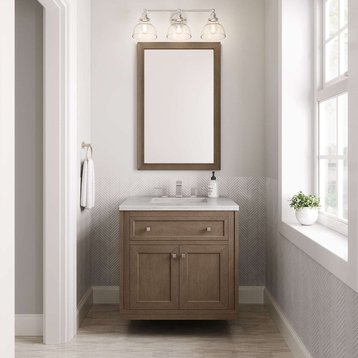 
                  
                    Chicago 30" Single Bathroom Vanity Whitewashed Walnut Single Bathroom Vanity James Martin Vanities 
                  
                