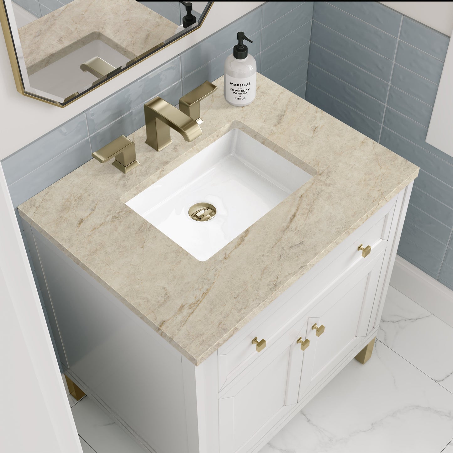 
                  
                    Chicago 30" Single Vanity in Glossy White James Martin Vanities Tajnar Eclos 
                  
                