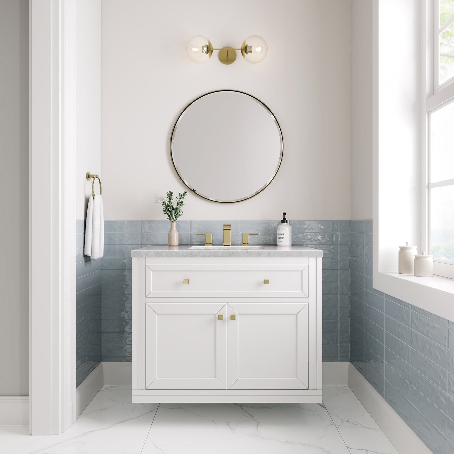 
                  
                    Chicago 36" Single Bathroom Vanity Glossy White Single Bathroom Vanity James Martin Vanities 
                  
                