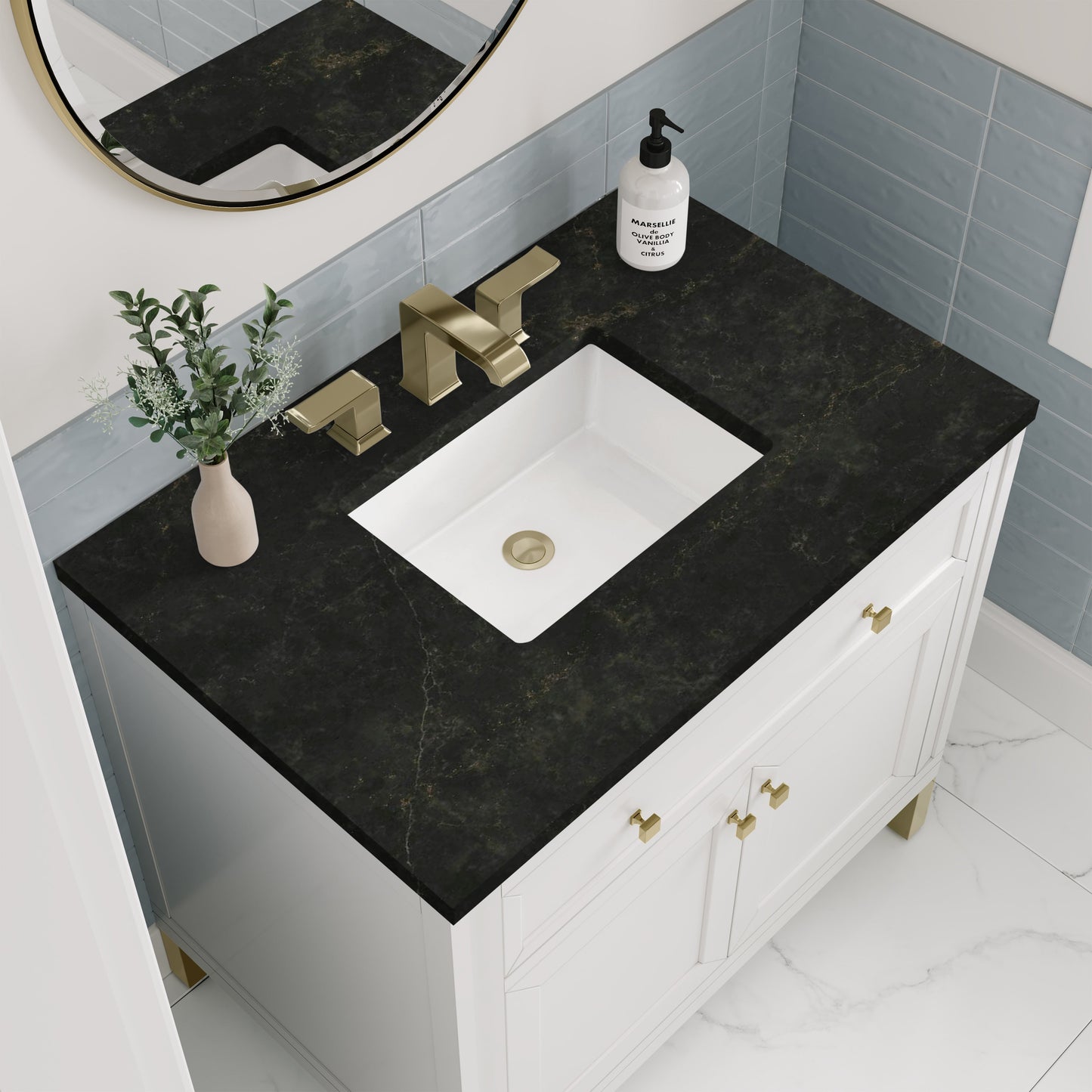 
                  
                    Chicago 36" Single Bathroom Vanity Glossy White Single Bathroom Vanity James Martin Vanities Phantome Eclos 
                  
                