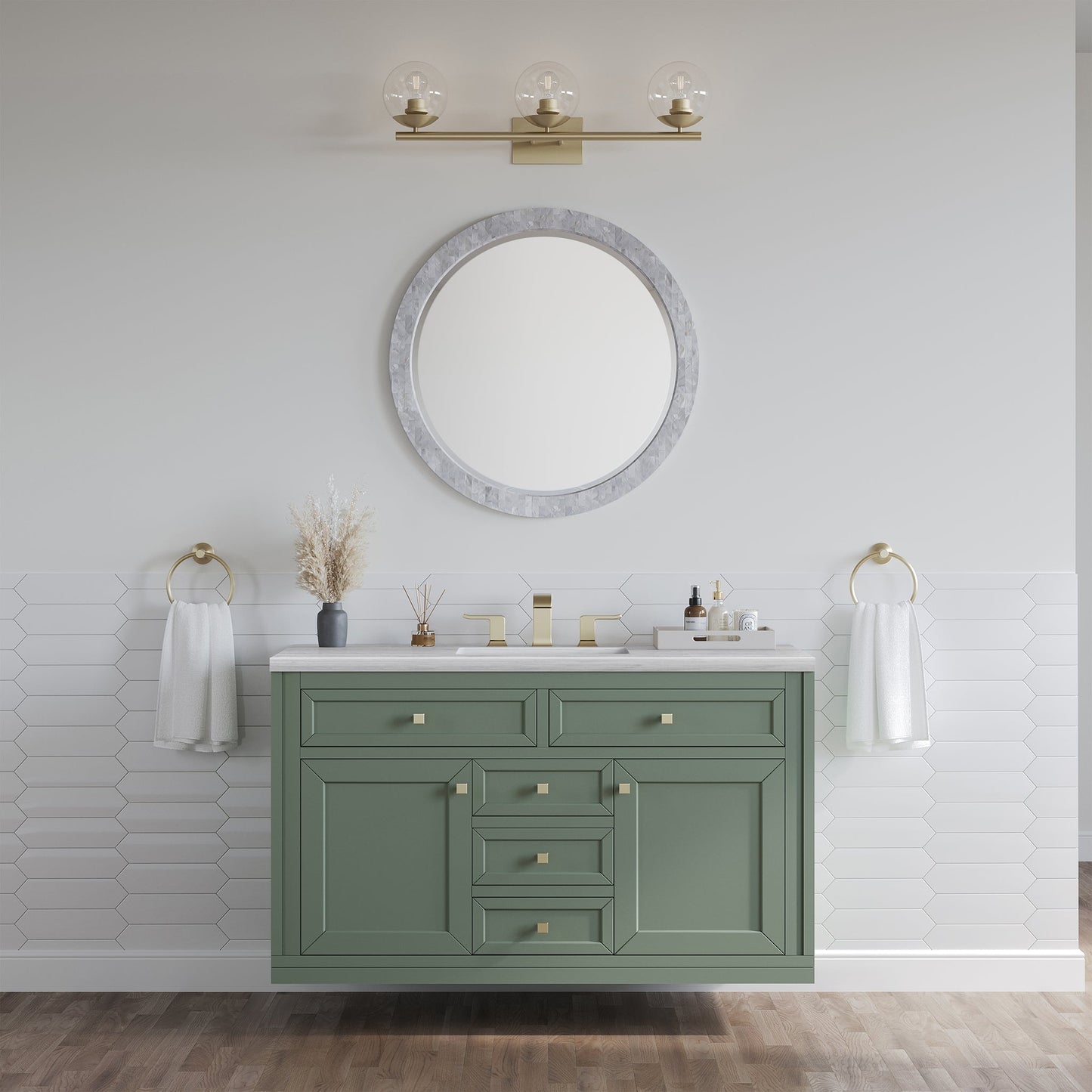 
                  
                    Chicago 48" Single Bathroom Vanity in Smokey Celadon Single Bathroom Vanity James Martin Vanities 
                  
                