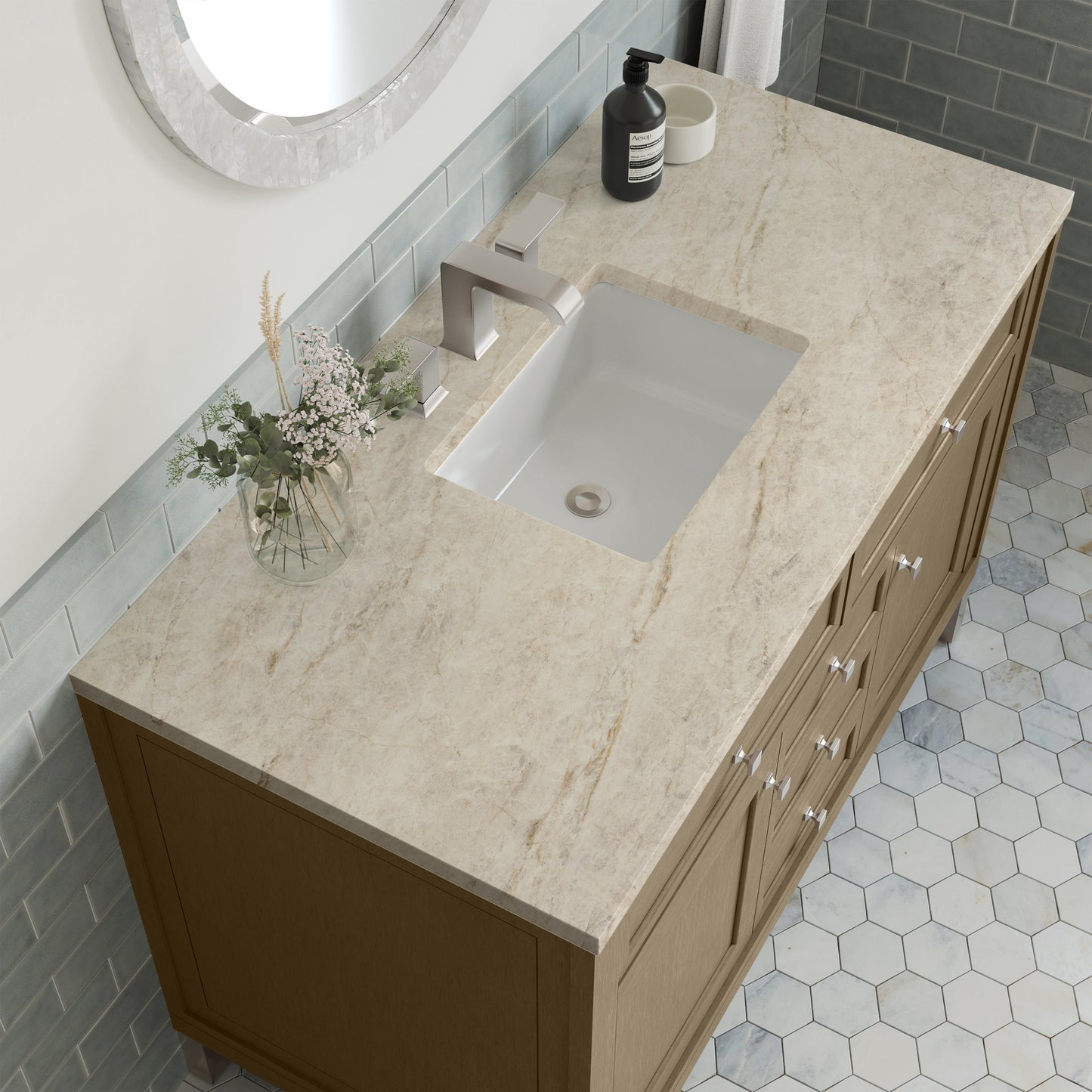 
                  
                    Chicago 48" Single Bathroom Vanity in Walnut Whisper Single Bathroom Vanity James Martin Vanities Tajnar Eclos 
                  
                