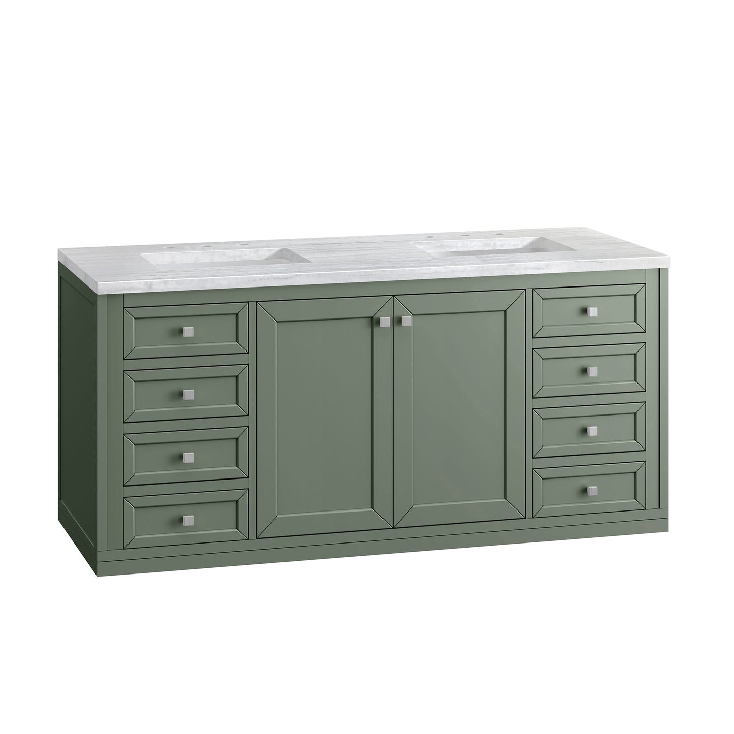 
                  
                    Chicago 60" Double Bathroom Vanity in Smokey Celadon Double bathroom Vanity James Martin Vanities 
                  
                