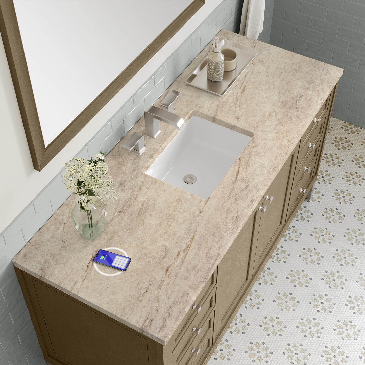 
                  
                    Chicago 60" Single Bathroom Vanity in Walnut Whisper Single Bathroom Vanity James Martin Vanities FreePower-Enabled Tajnar Eclos 
                  
                