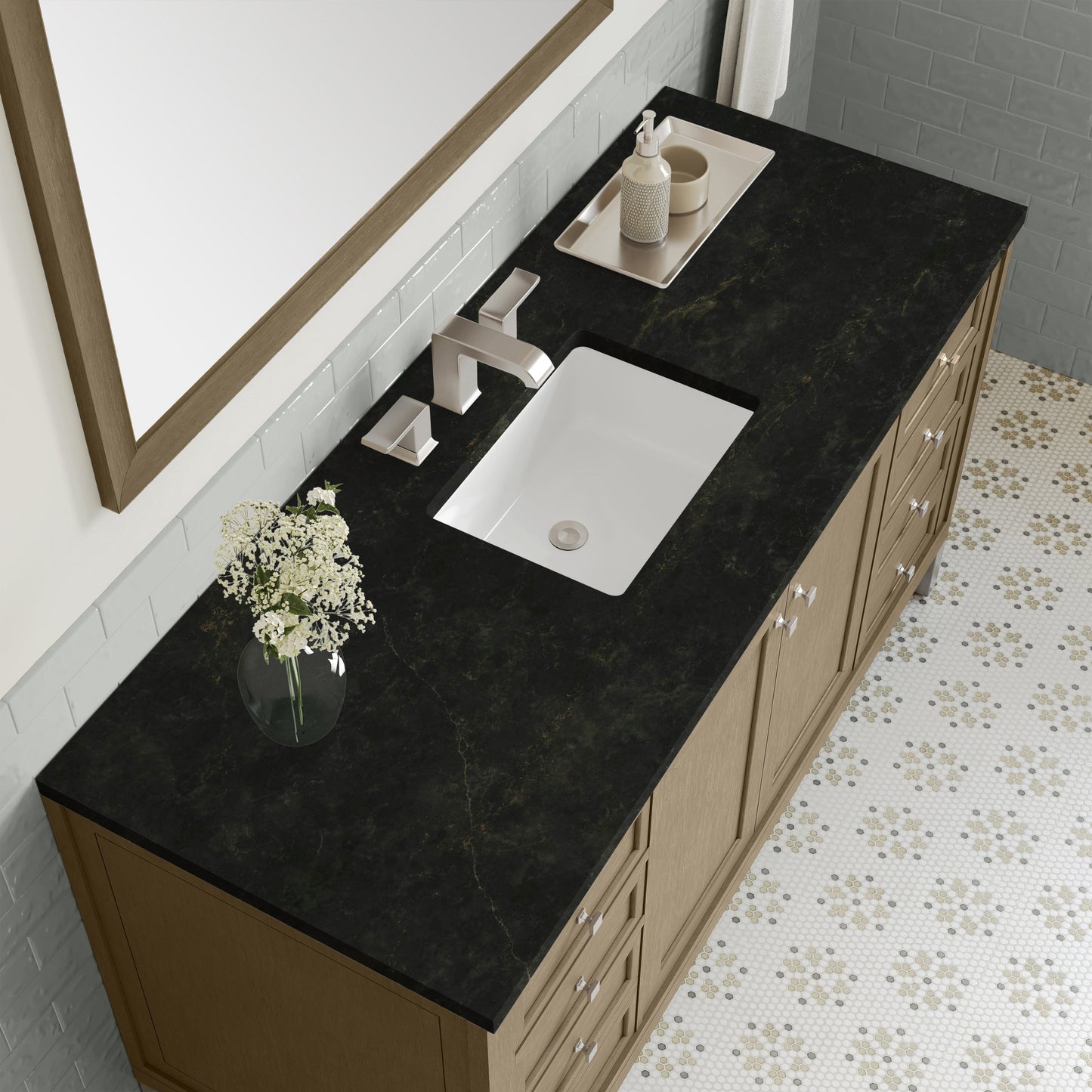 
                  
                    Chicago 60" Single Bathroom Vanity in Walnut Whisper Single Bathroom Vanity James Martin Vanities Phantome Eclos 
                  
                