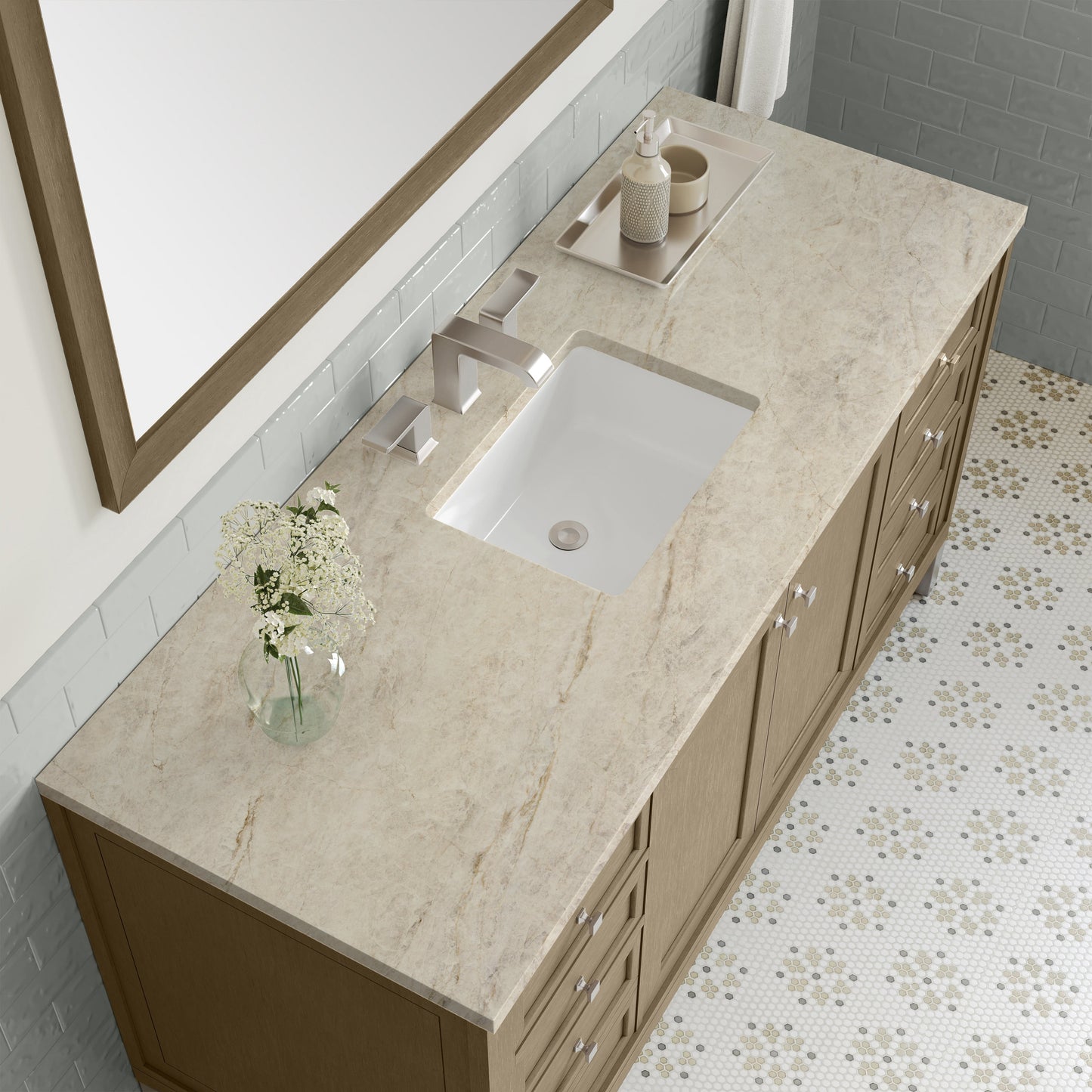 
                  
                    Chicago 60" Single Bathroom Vanity in Walnut Whisper Single Bathroom Vanity James Martin Vanities Tajnar Eclos 
                  
                