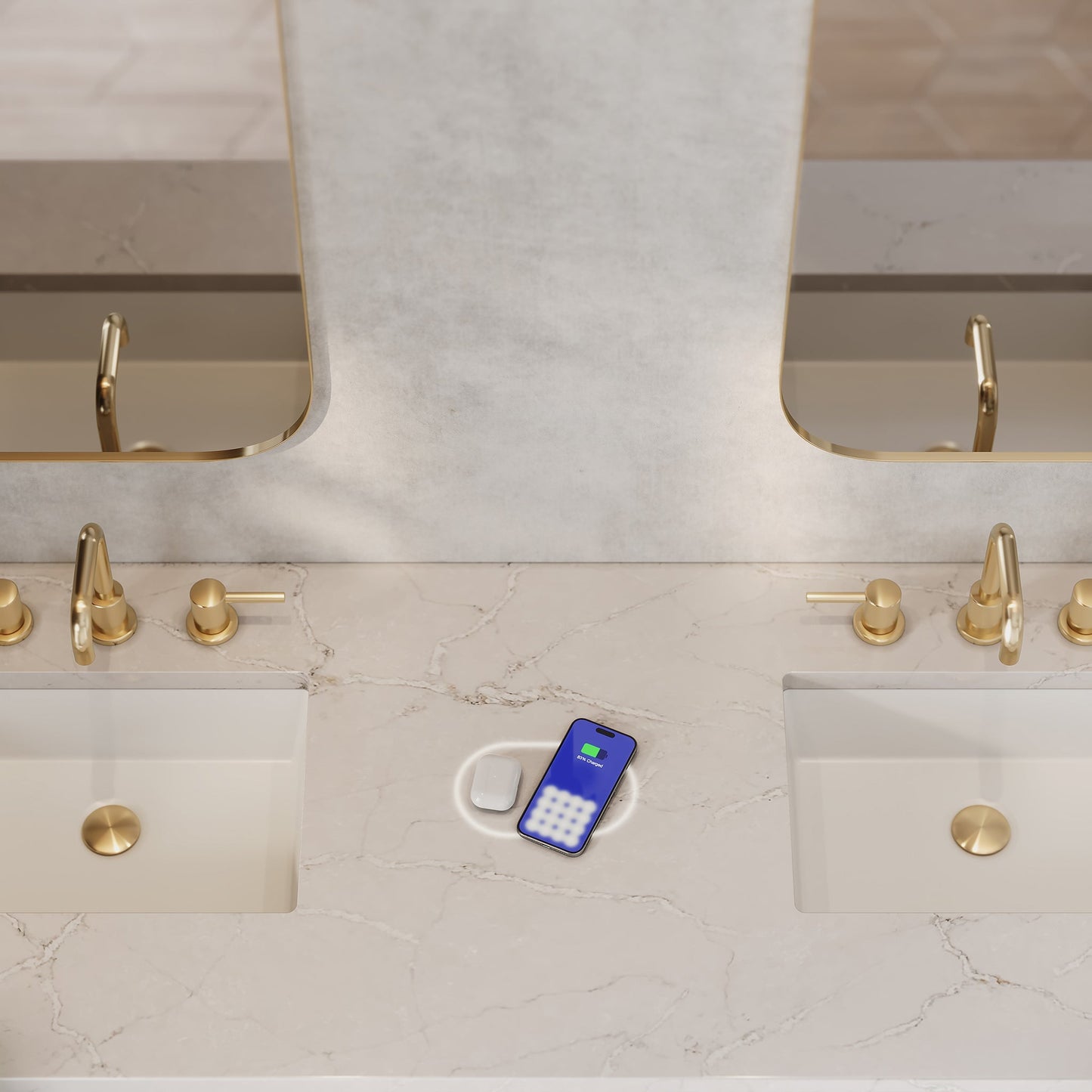 
                  
                    Chicago 72" Double Bathroom Vanity in Walnut Whisper Double bathroom Vanity James Martin Vanities FreePower-Enabled Victorian Silestone 
                  
                