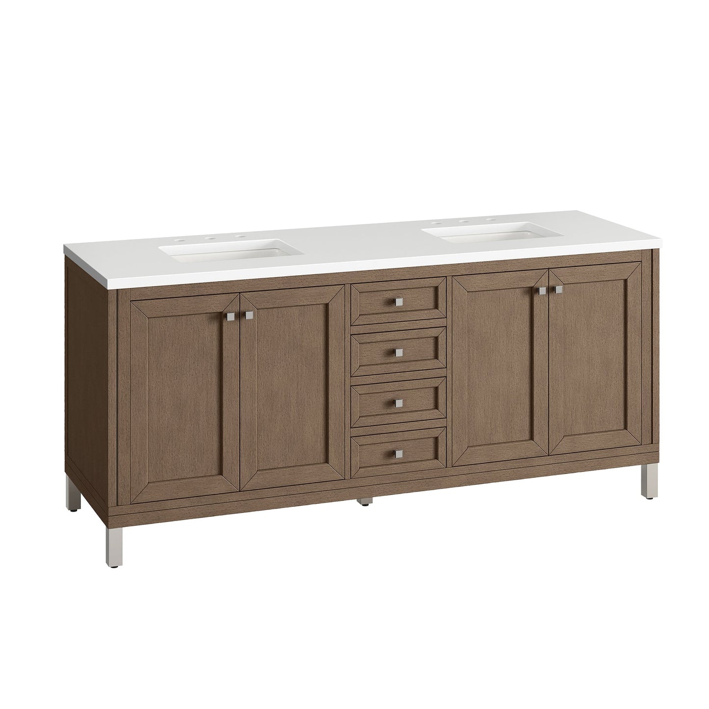 
                  
                    Chicago 72" Double Bathroom Vanity in Whitewashed Walnut Double bathroom Vanity James Martin Vanities 
                  
                