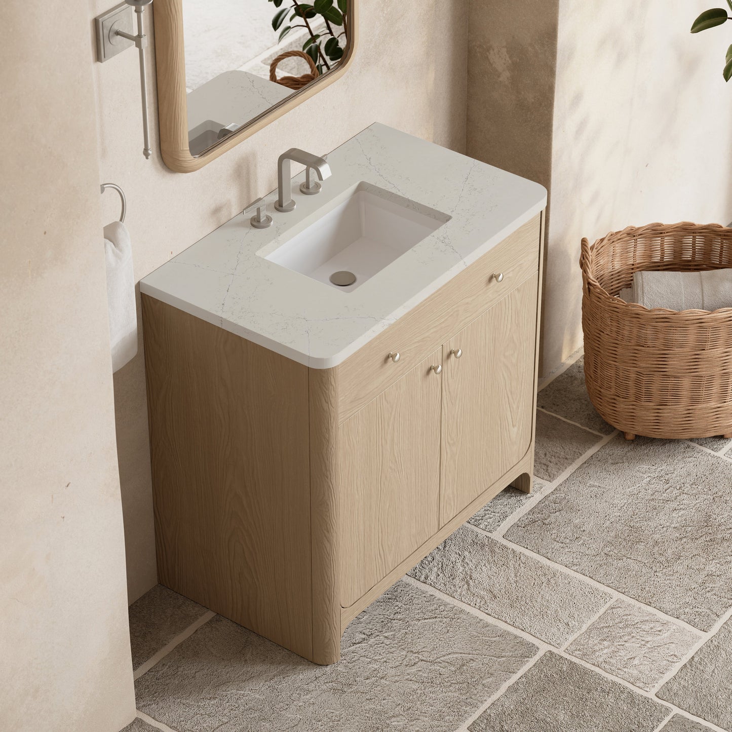
                  
                    Gracyn 36" Single Vanity in Coastal Driftwood Single Bathroom Vanity James Martin Vanities Siberian Silestone 
                  
                