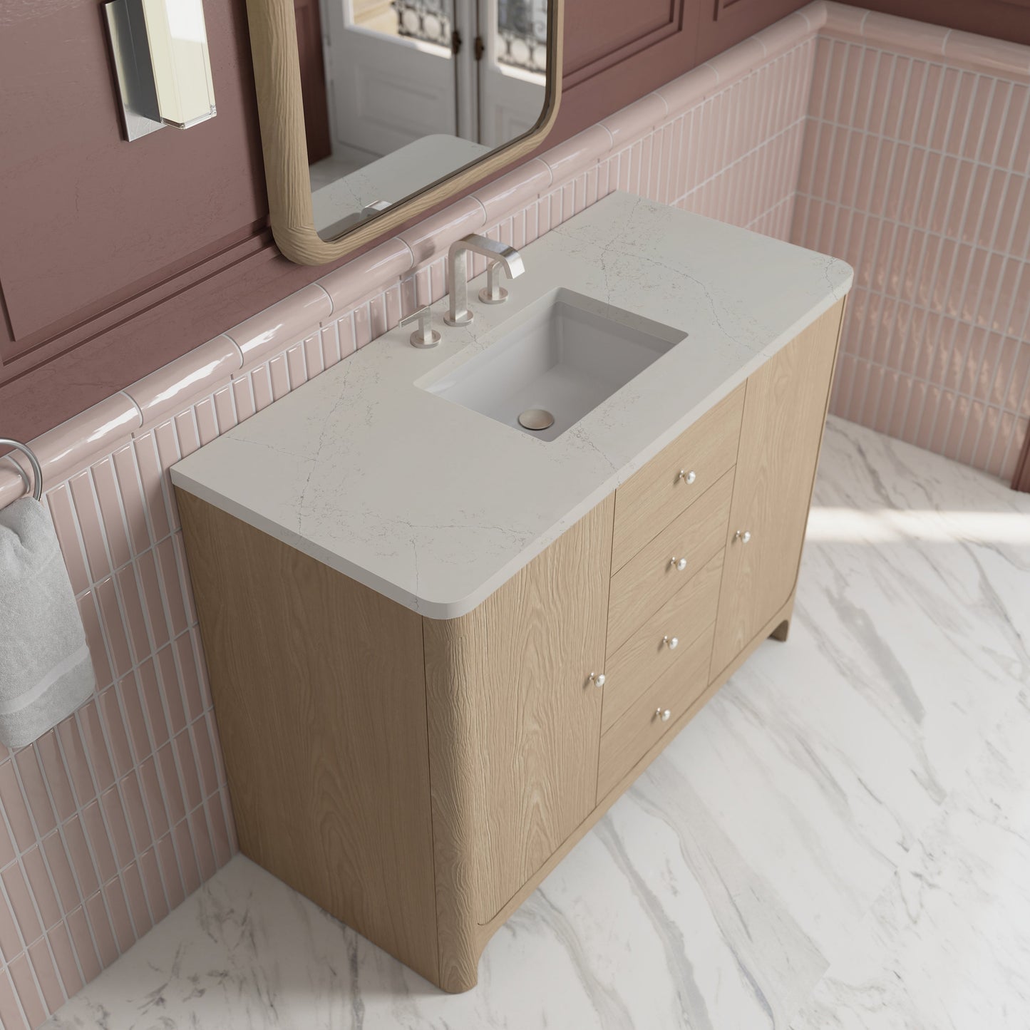 
                  
                    Gracyn 48" Single Vanity in Coastal Driftwood Single Bathroom Vanity James Martin Vanities Siberian Silestone 
                  
                
