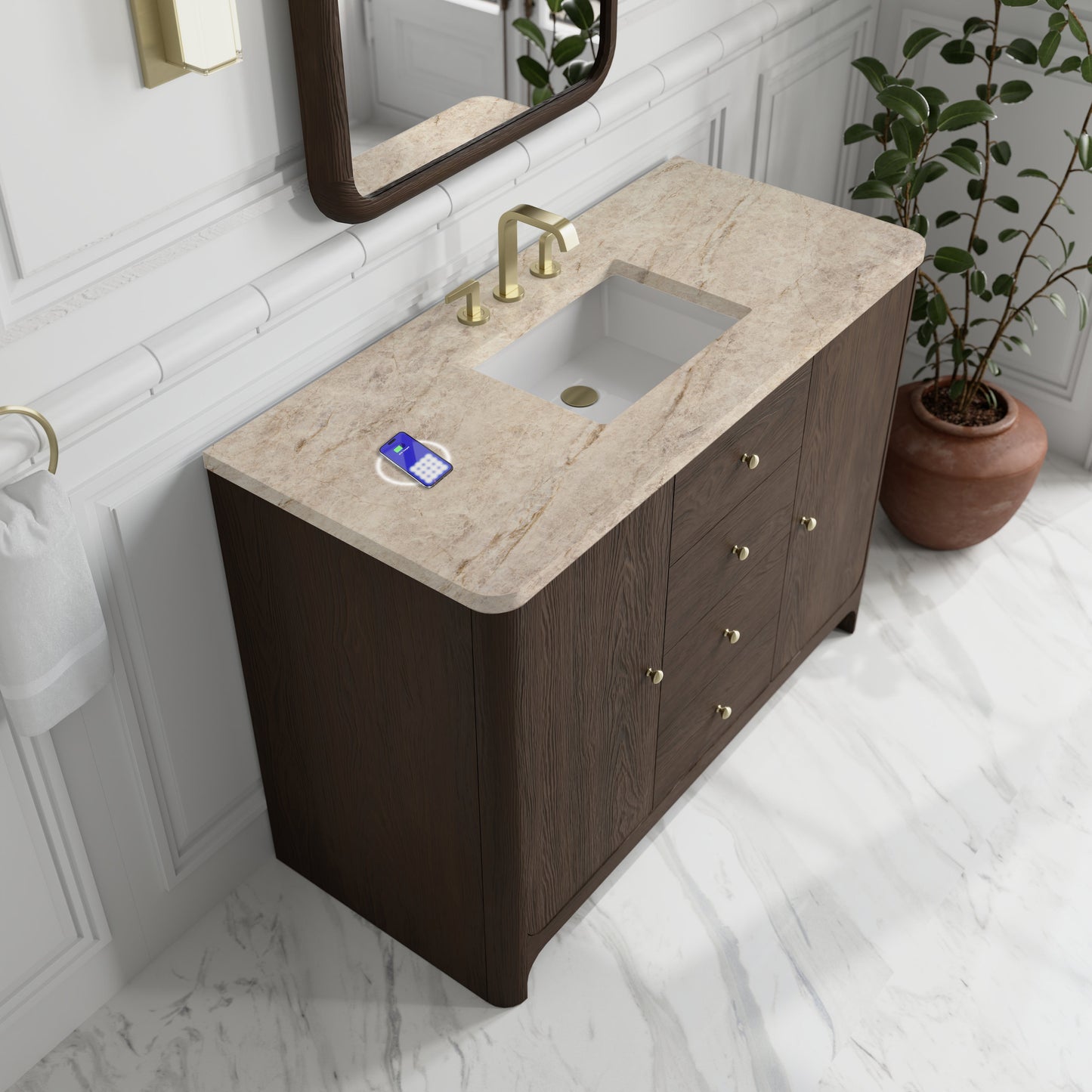 
                  
                    Gracyn 48" Single Vanity in Sable Single Bathroom Vanity James Martin Vanities FreePower-Enabled Tajnar Eclos 
                  
                