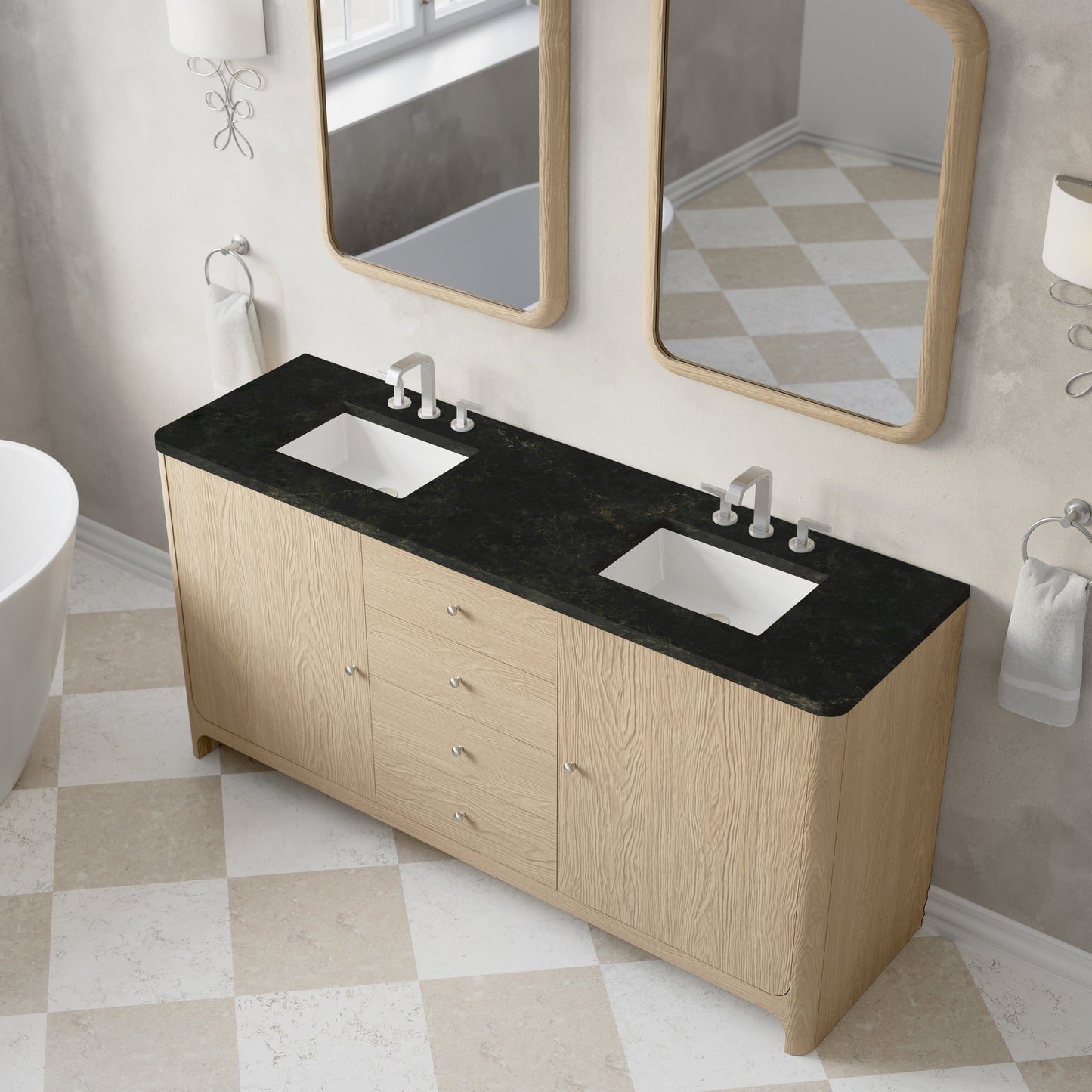 
                  
                    Gracyn 72" Double Vanity in Coastal Driftwood Double Bathroom Vanity James Martin Vanities Phantome Eclos 
                  
                