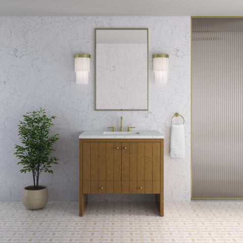 Hudson 36" Single Vanity in Honey Oak Single Bathroom Vanity James Martin Vanities Select a Top 