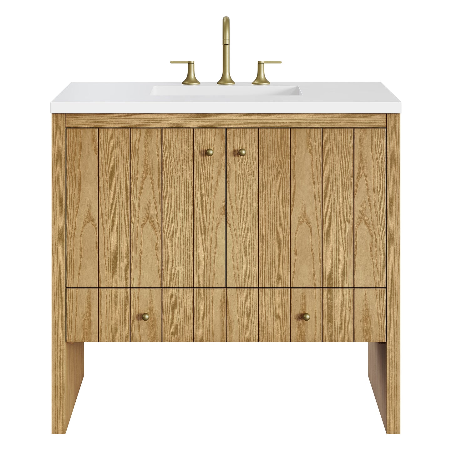 
                  
                    Hudson 36" Single Vanity in Light Natural Oak Single Bathroom Vanity James Martin Vanities 
                  
                