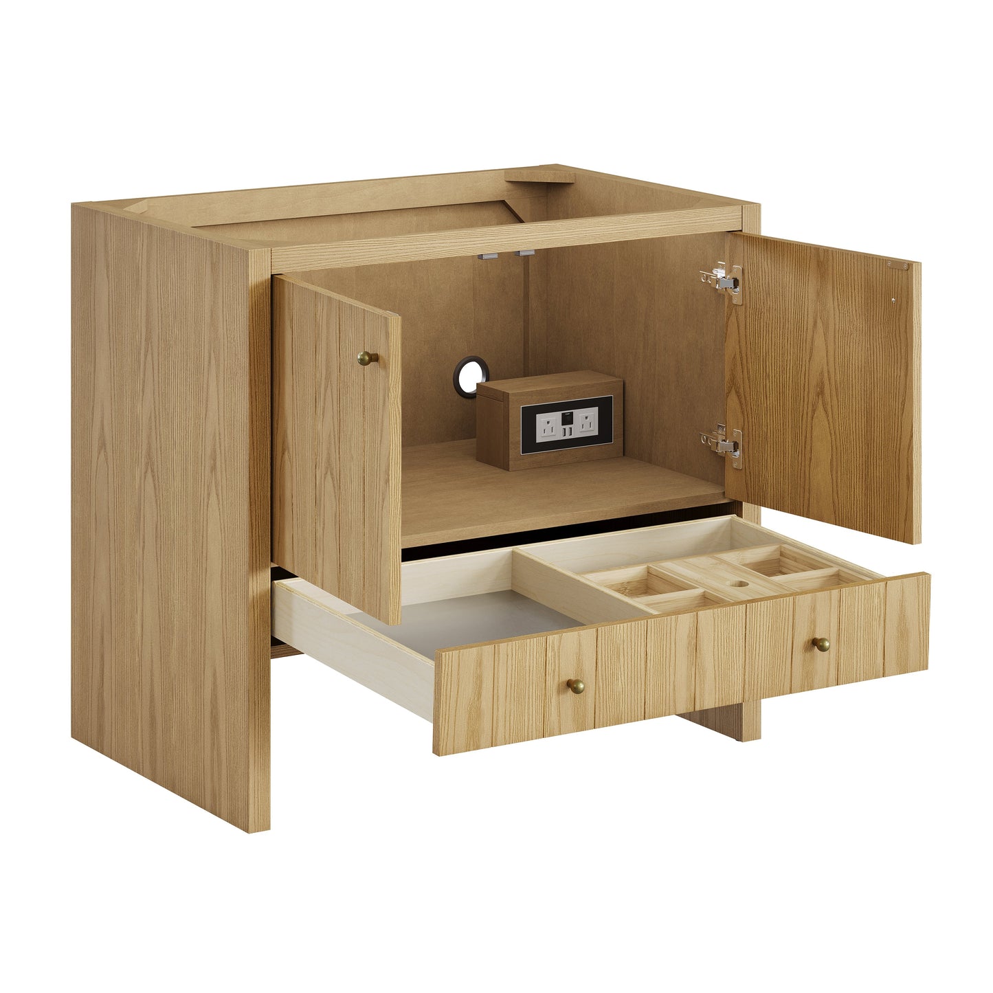 
                  
                    Hudson 36" Single Vanity in Light Natural Oak Single Bathroom Vanity James Martin Vanities 
                  
                