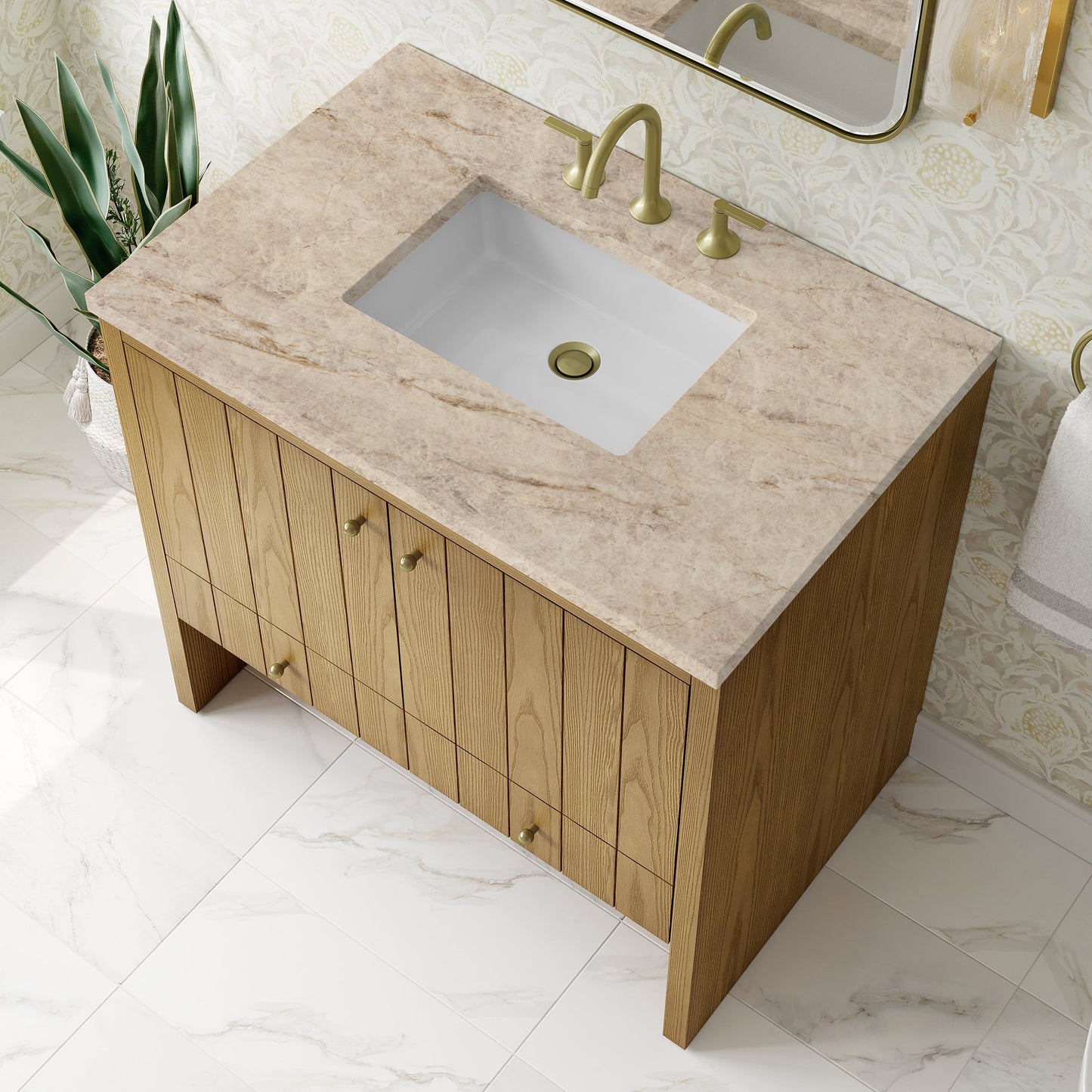
                  
                    Hudson 36" Single Vanity in Light Natural Oak Single Bathroom Vanity James Martin Vanities Tajnar Eclos 
                  
                