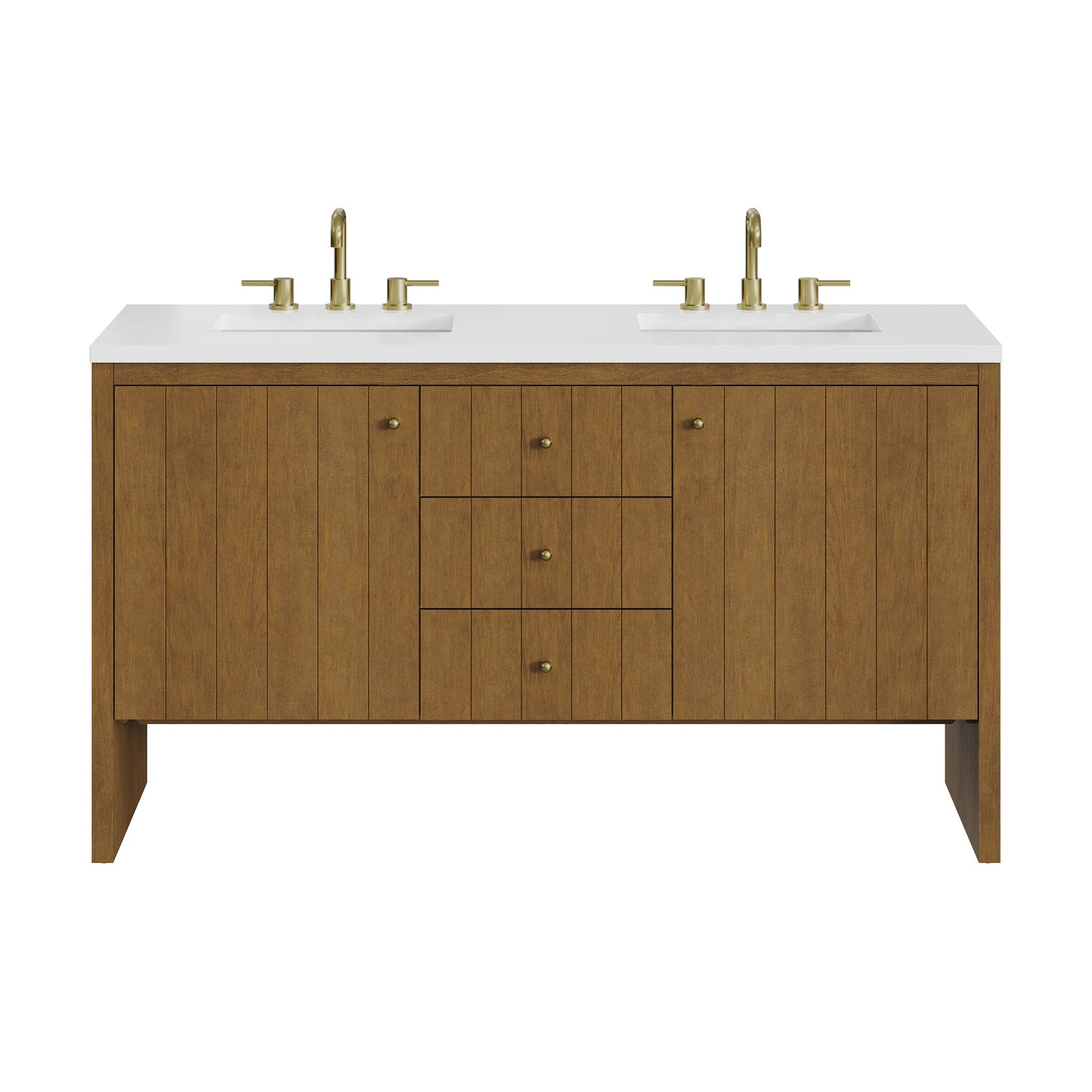 
                  
                    Hudson 60" Double Vanity in Honey Oak Double Bathroom Vanity James Martin Vanities 
                  
                