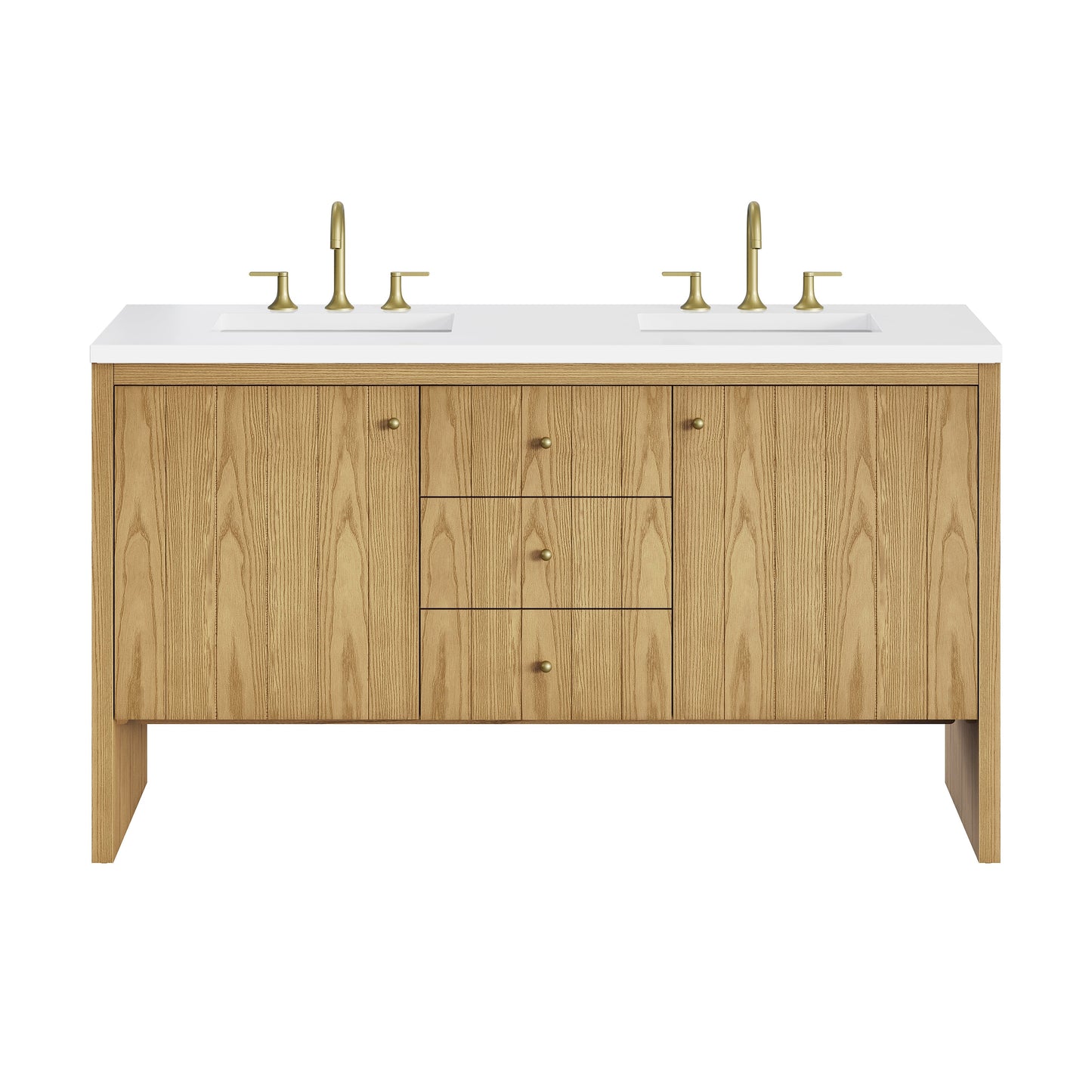
                  
                    Hudson 60" Double Vanity in Light Natural Oak Double Bathroom Vanity James Martin Vanities 
                  
                