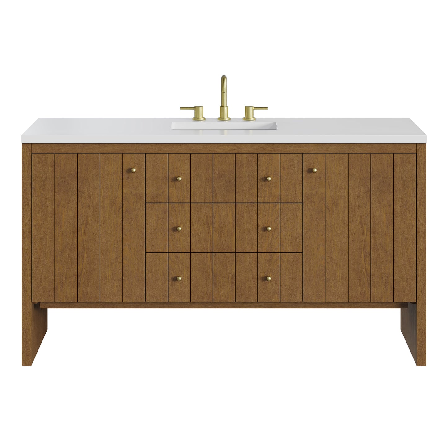 
                  
                    Hudson 60" Single Vanity in Honey Oak Double Bathroom Vanity James Martin Vanities 
                  
                