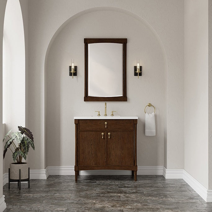 Kinnsden 36" Single Vanity in Sable Oak James Martin Vanities 