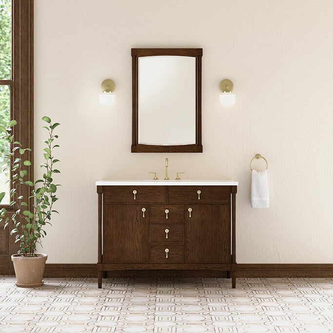Kinnsden 48" Single Vanity in Sable Oak Single Bathroom Vanity James Martin Vanities 