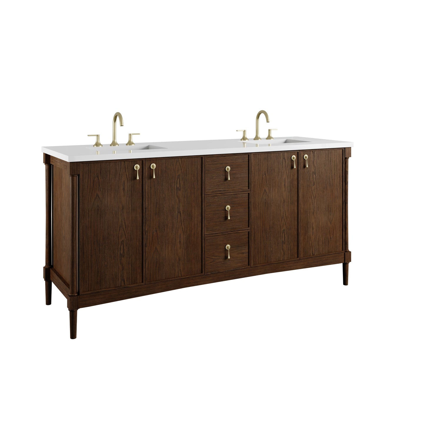 
                  
                    Kinnsden 72" Double Vanity in Sable Oak Single Bathroom Vanity James Martin Vanities 
                  
                