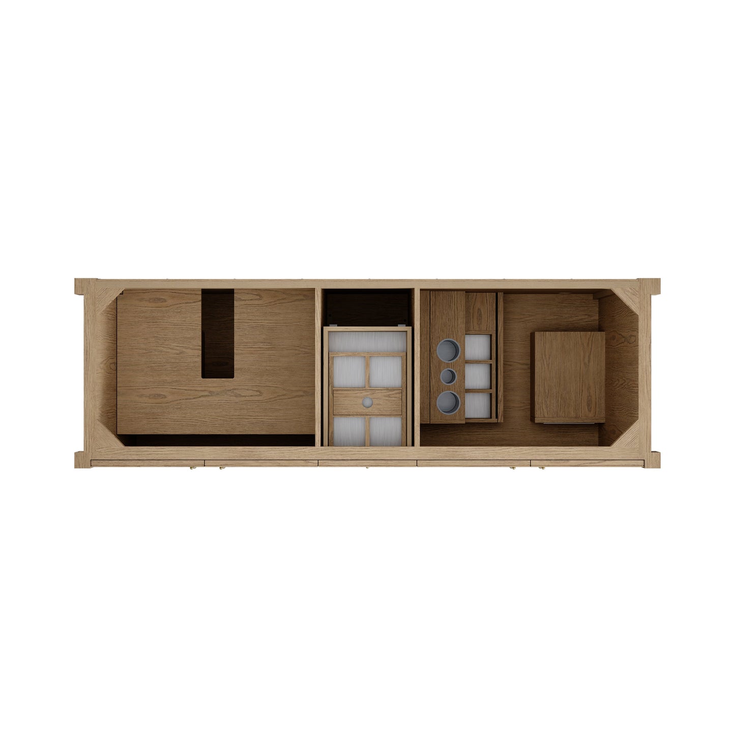 
                  
                    Kinnsden 72" Double Vanity in Weathered Oak Single Bathroom Vanity James Martin Vanities 
                  
                