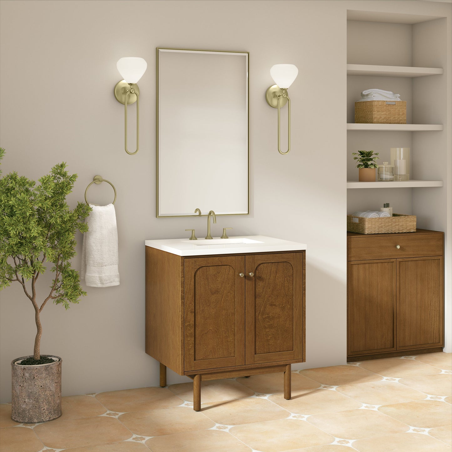 
                  
                    Laurent 30" Single Vanity in Honey Oak Single Bathroom Vanity James Martin Vanities 
                  
                