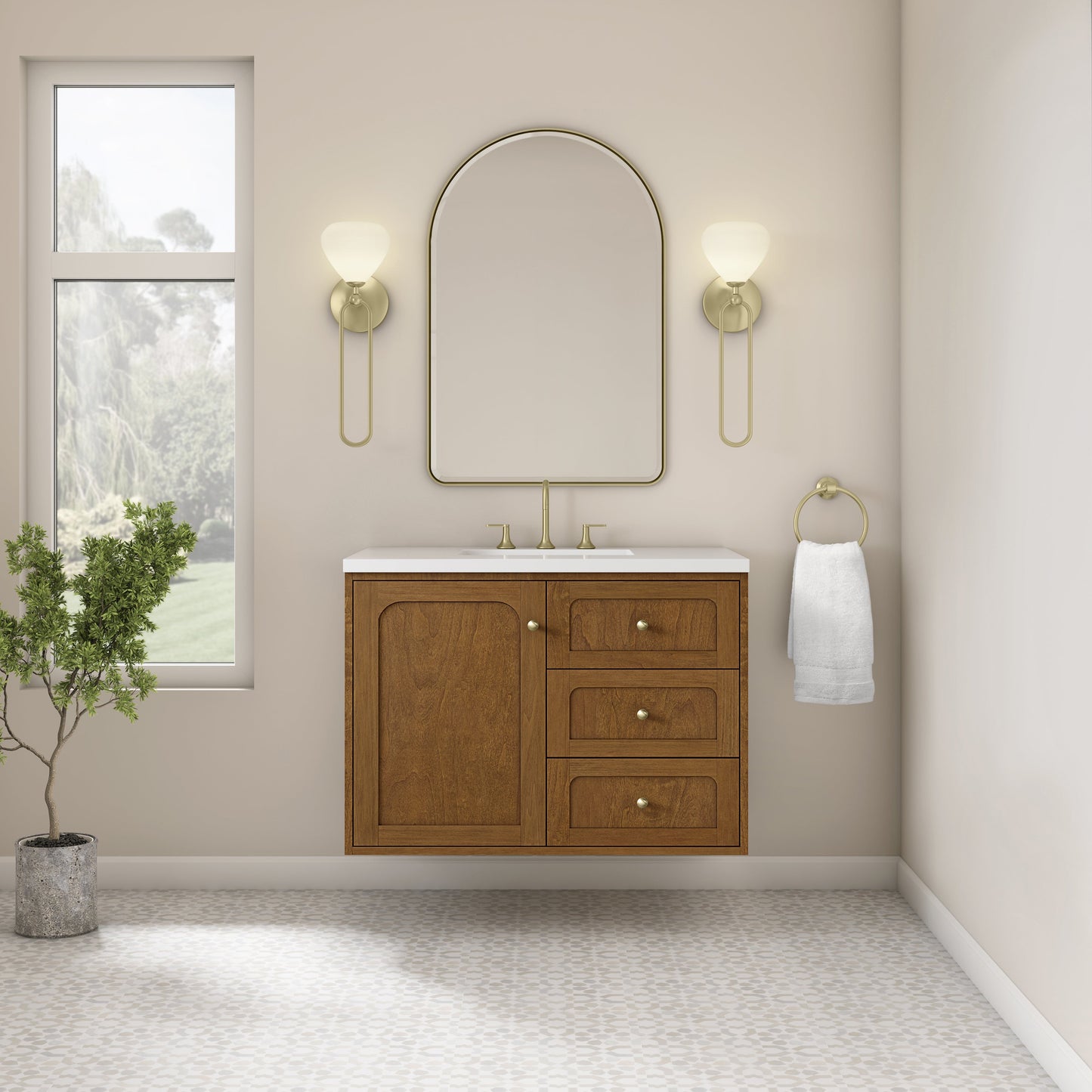 
                  
                    Laurent 36" Single Vanity in Honey Oak Single Bathroom Vanity James Martin Vanities 
                  
                