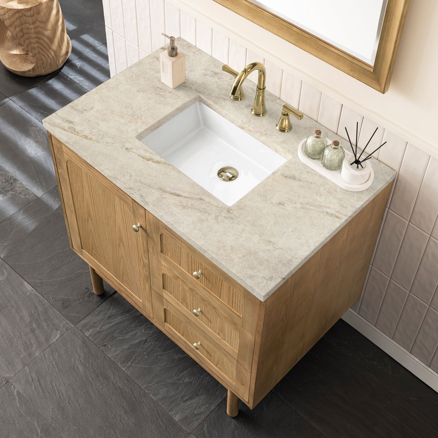 
                  
                    Laurent 36" Single Vanity in Light Natural Oak Single Bathroom Vanity James Martin Vanities Tajnar Eclos 
                  
                