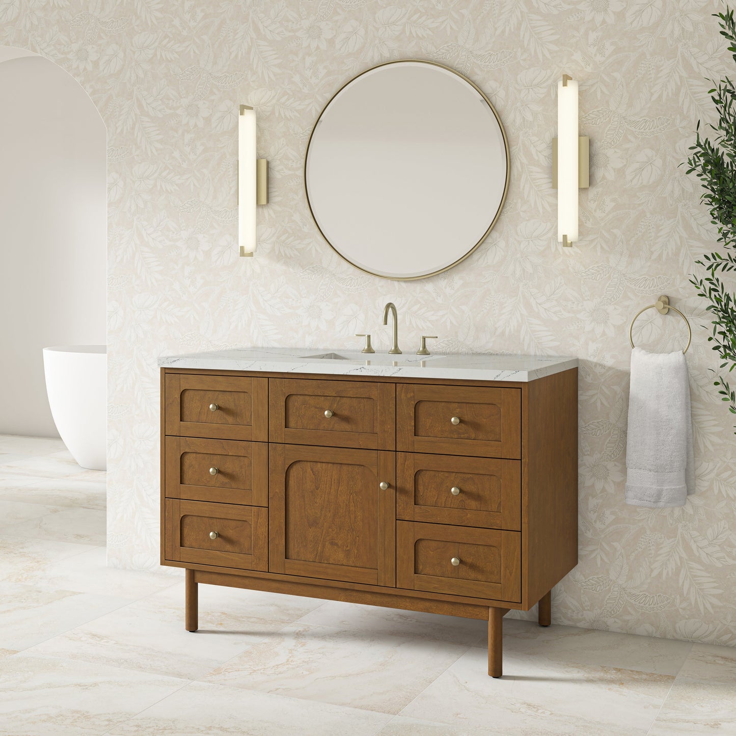 
                  
                    Laurent 48" Single Vanity in Honey Oak Single Bathroom Vanity James Martin Vanities 
                  
                