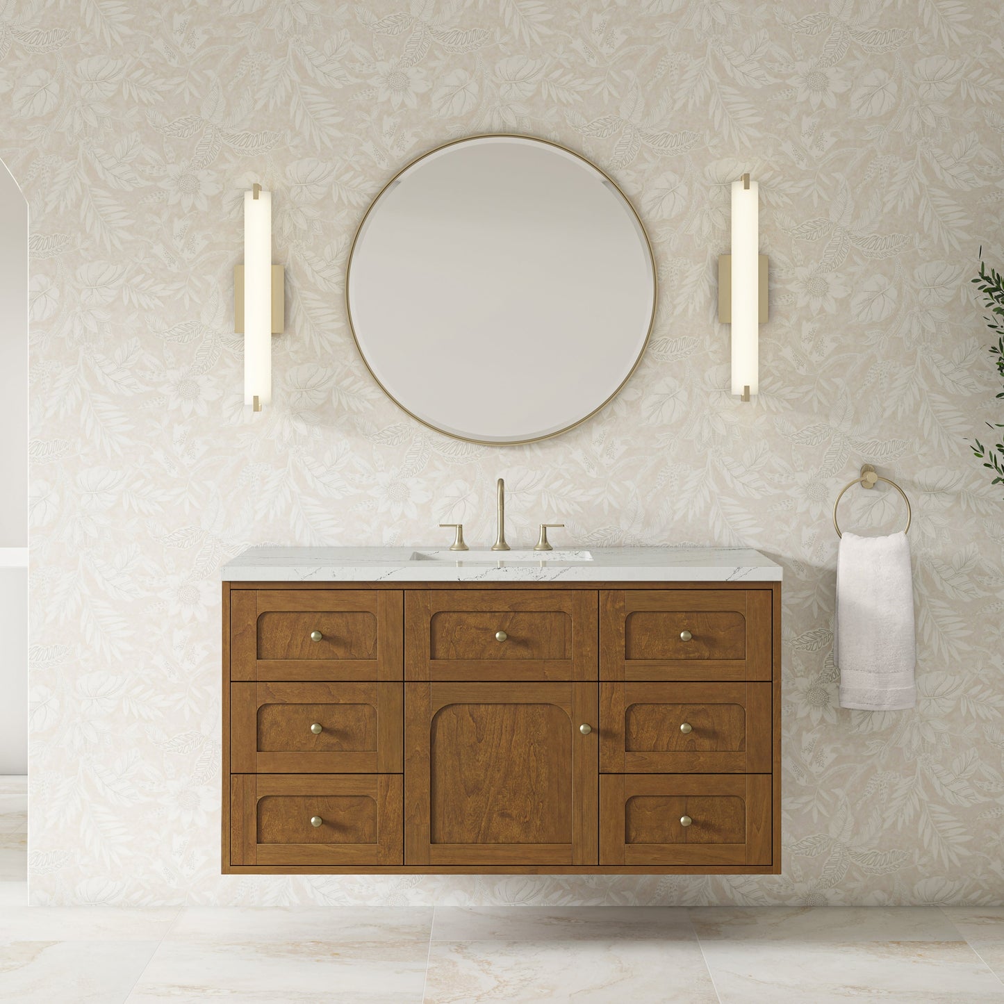 
                  
                    Laurent 48" Single Vanity in Honey Oak Single Bathroom Vanity James Martin Vanities 
                  
                